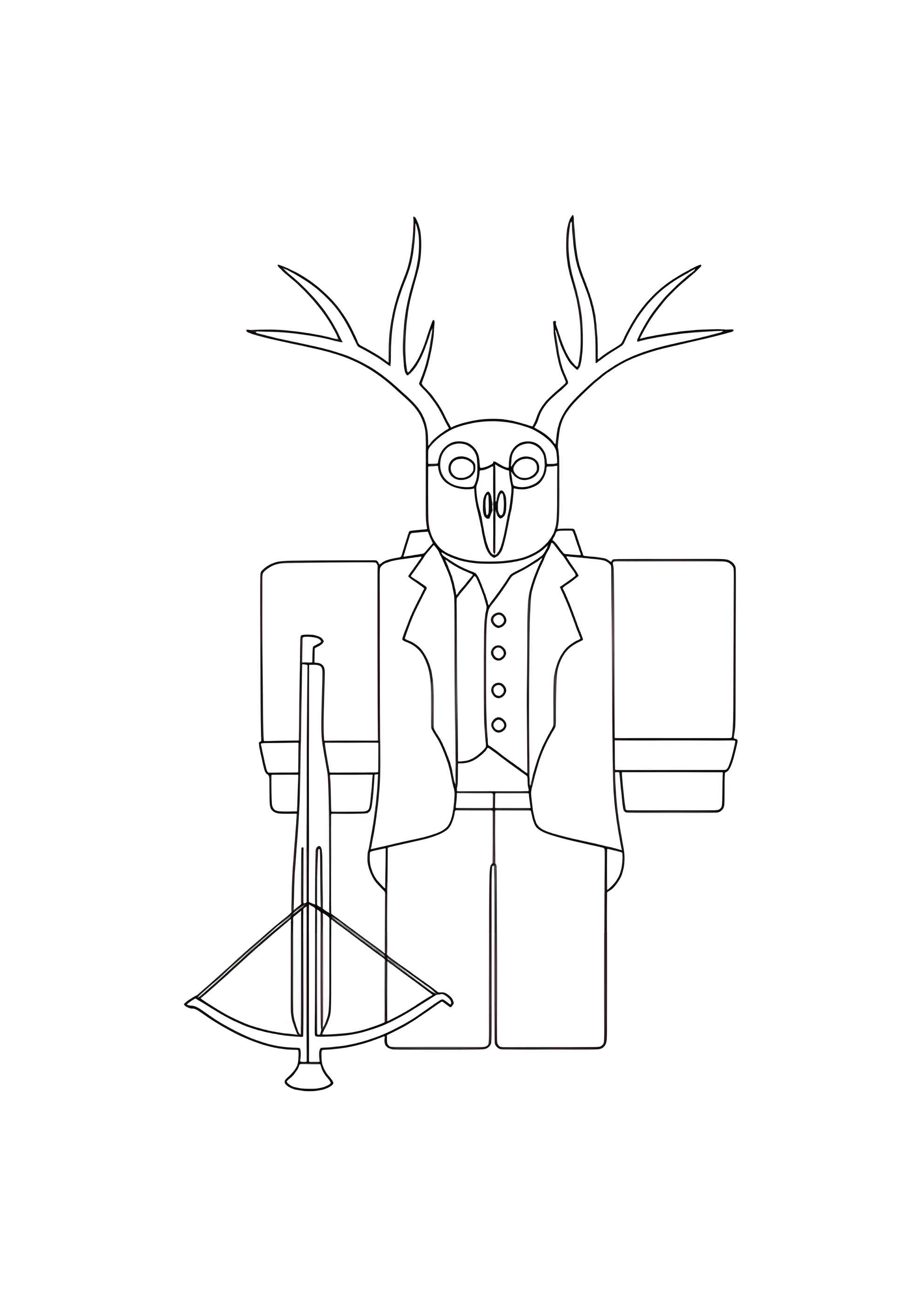 Раскраска Культист с арбалетом из 99 ночей в лесу