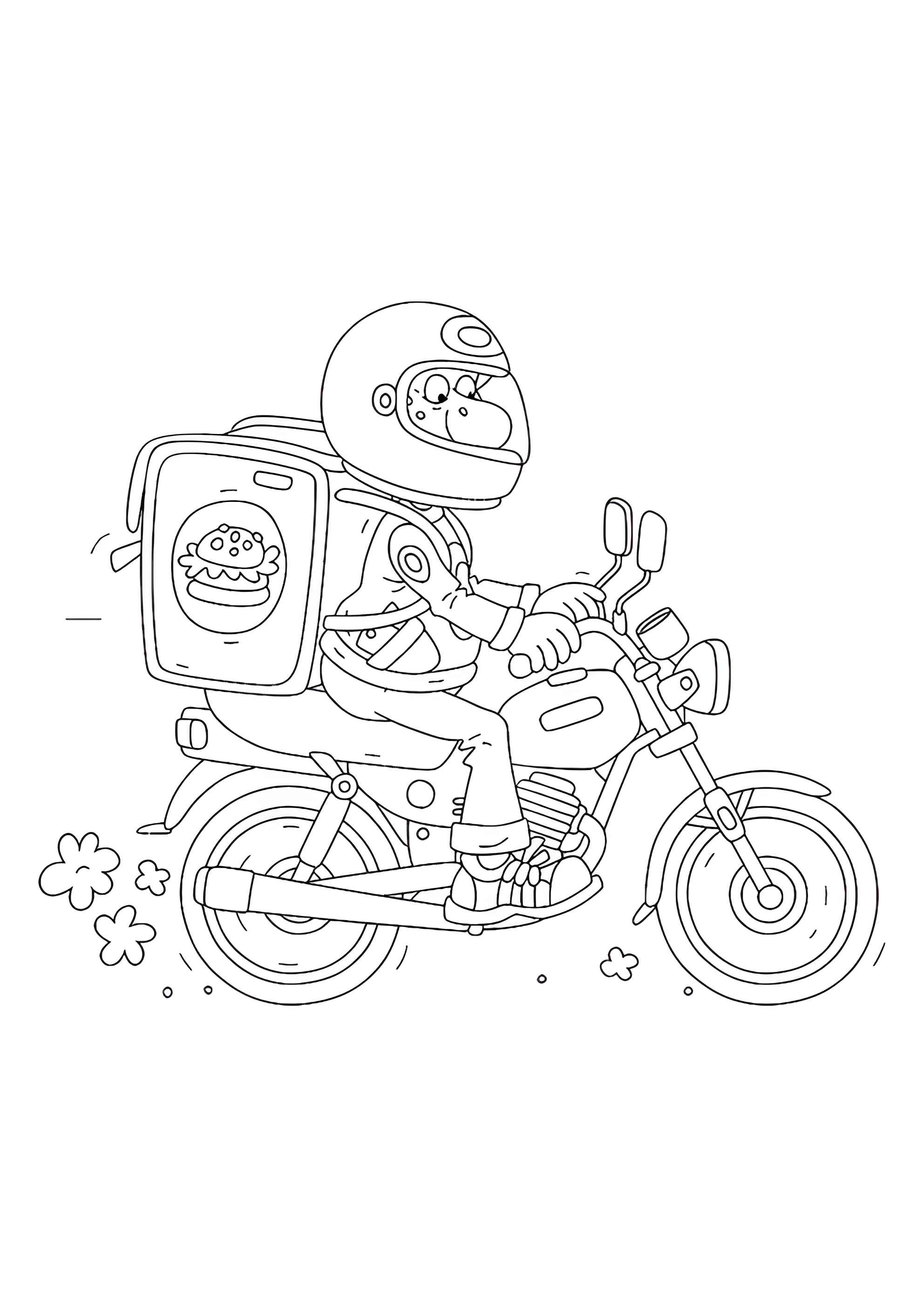 Раскраска Курьер