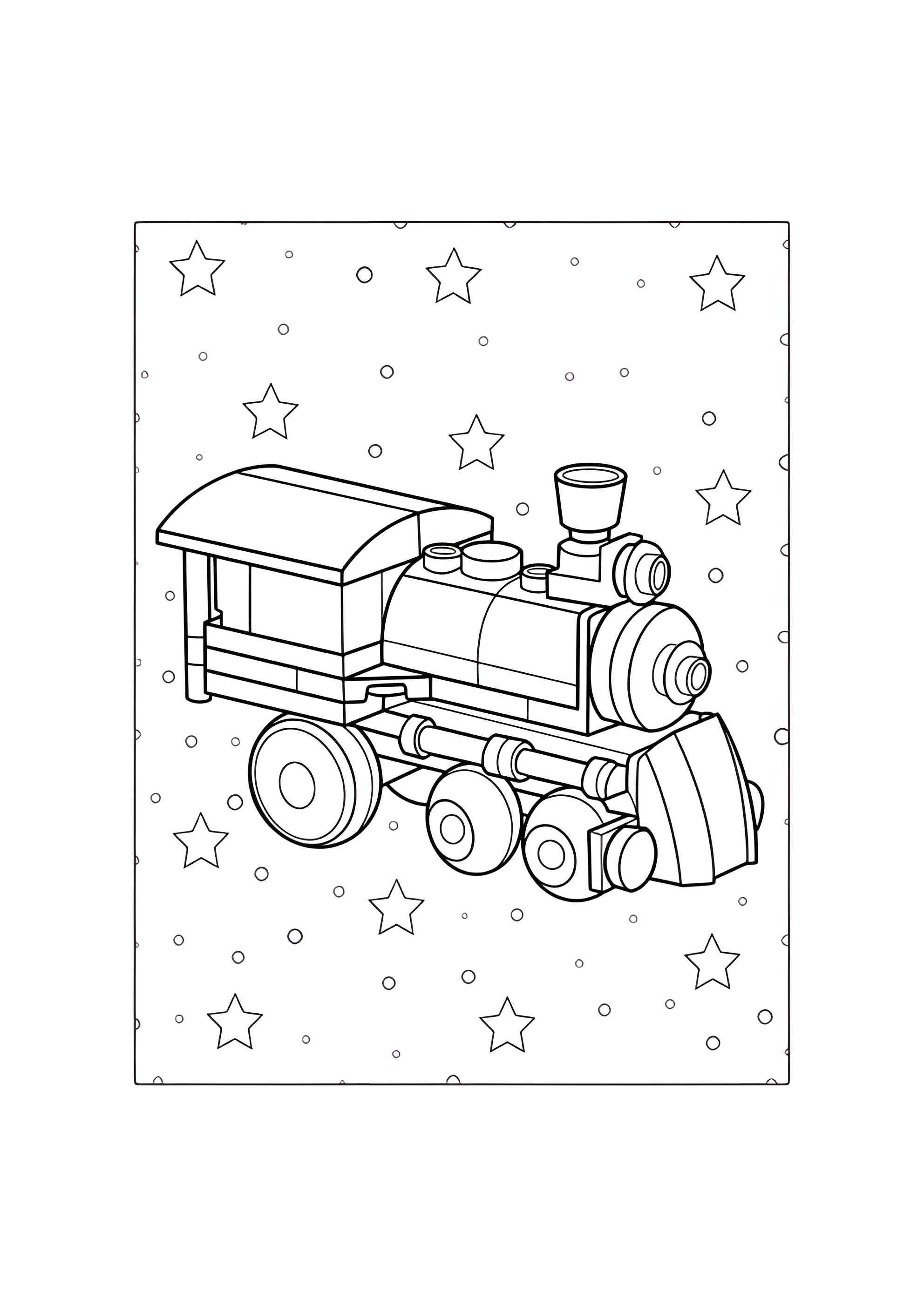 Раскраска Лего поезд