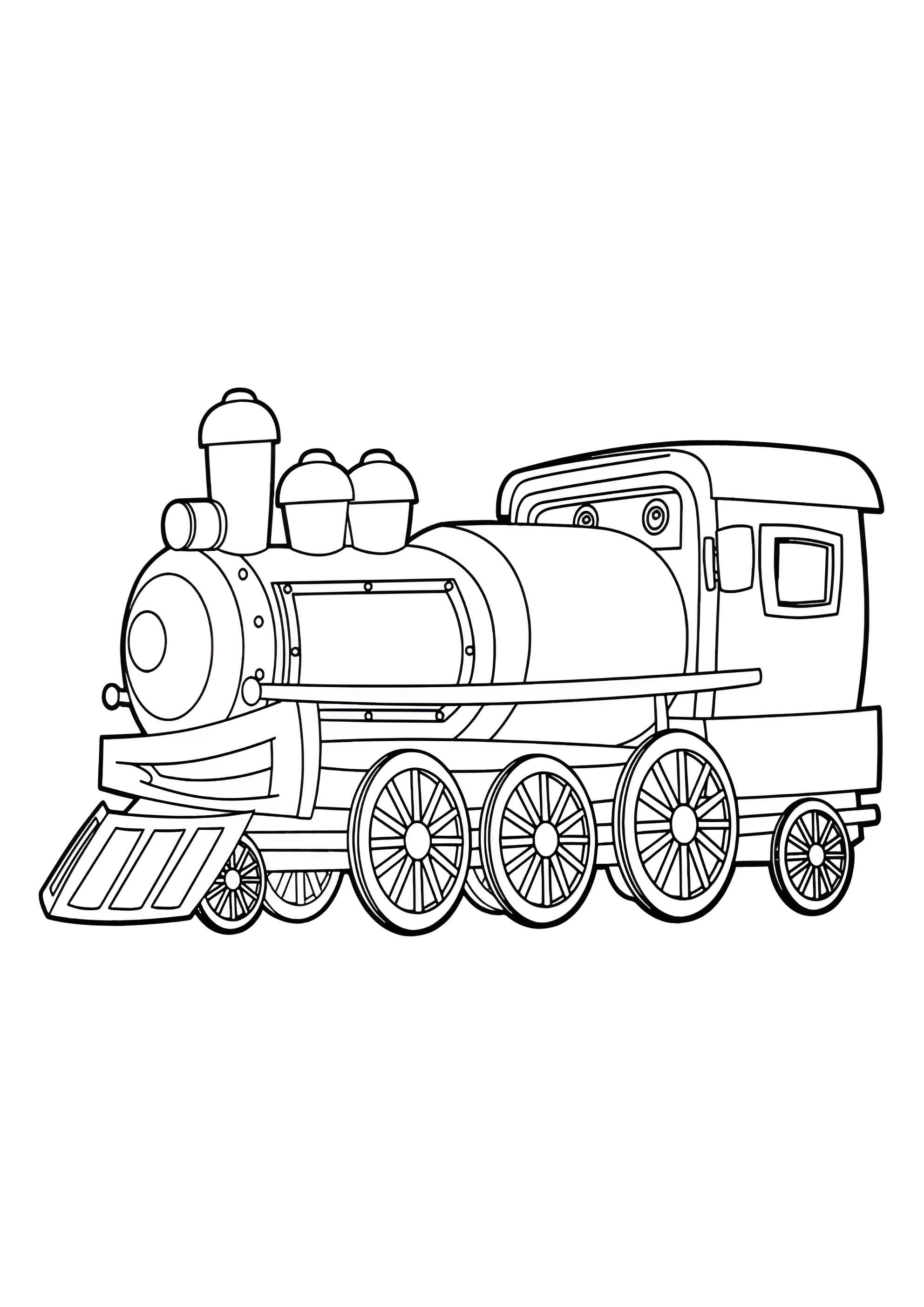 Раскраска Локомотив с глазками