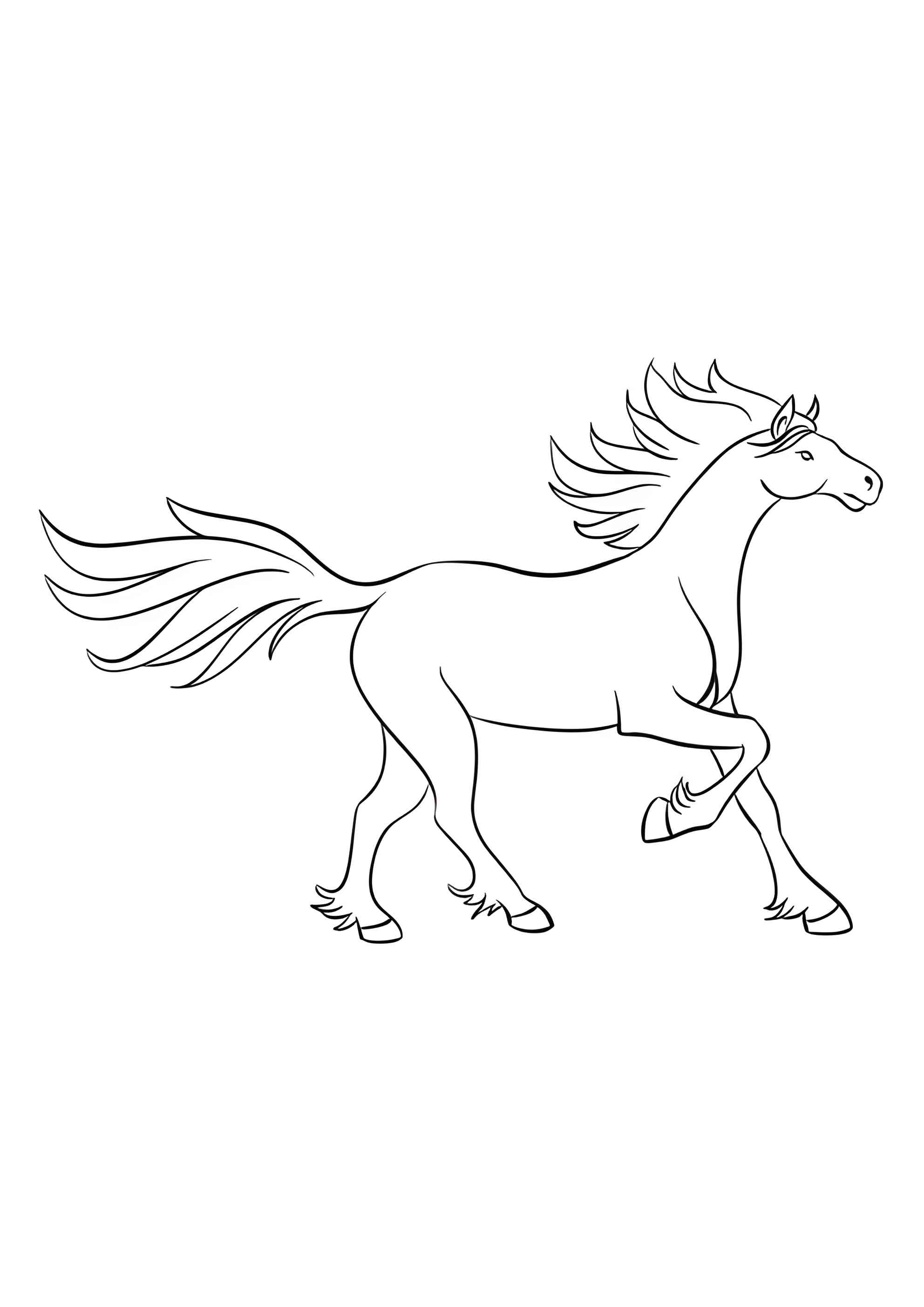 Раскраска Лошадь простая