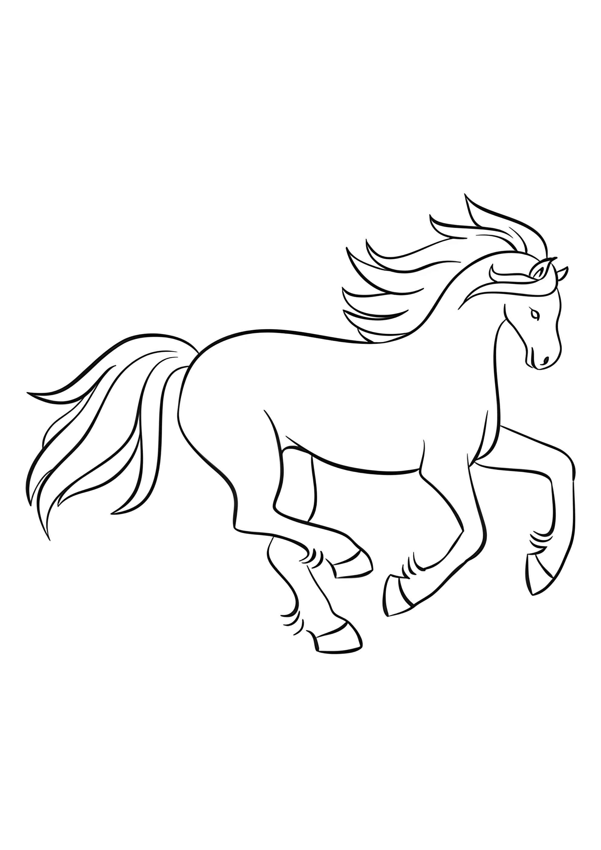 Раскраска Лошадь скачет