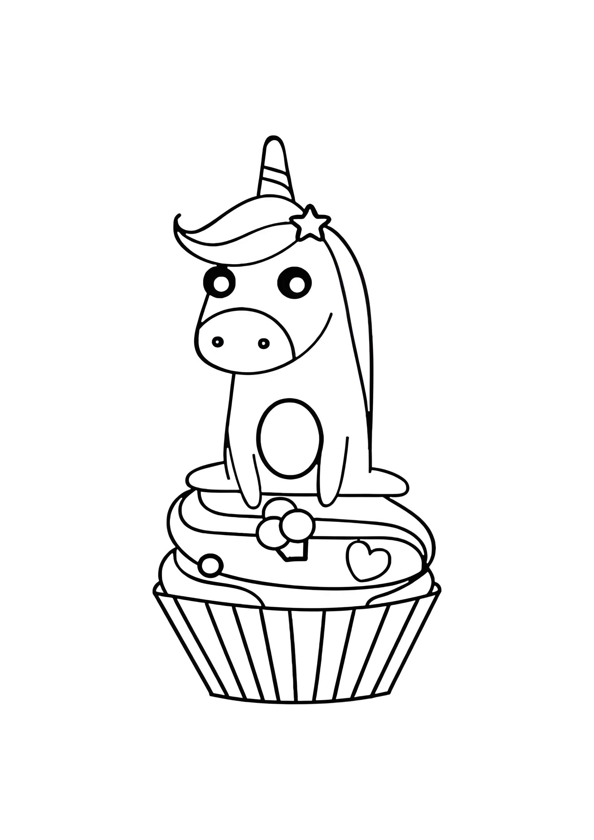 Раскраска Маффин с единорогом