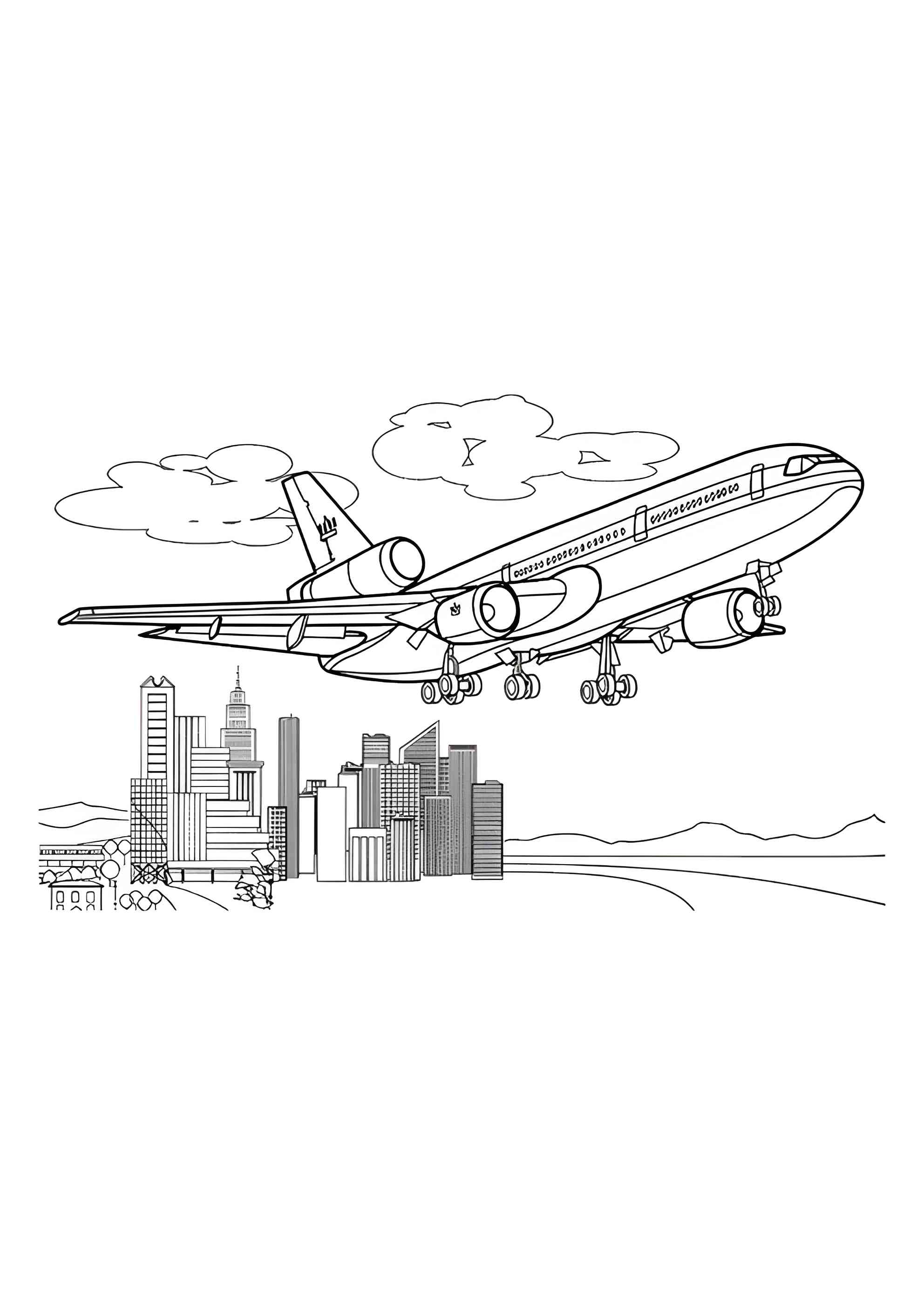 Раскраска Мак Доннел Дуглас DC-10