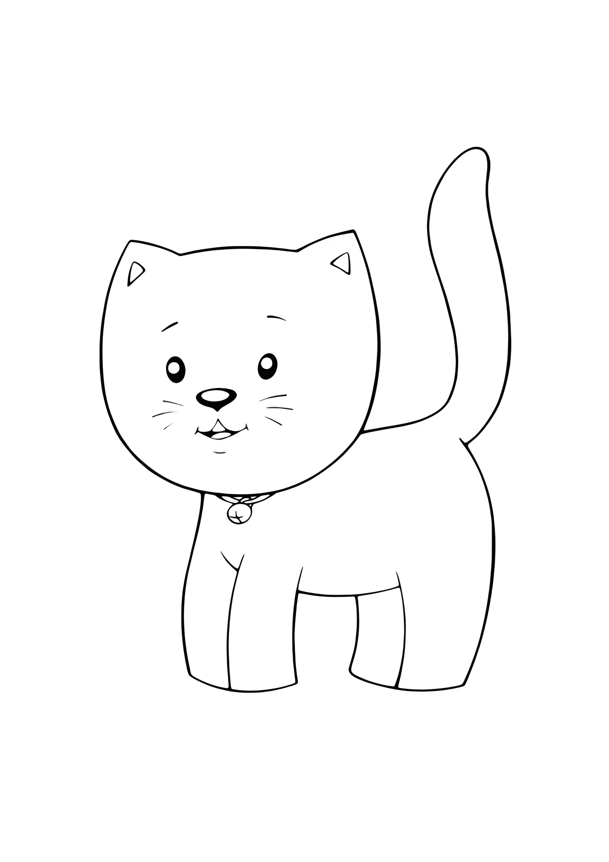 Раскраска Маленький милый котик