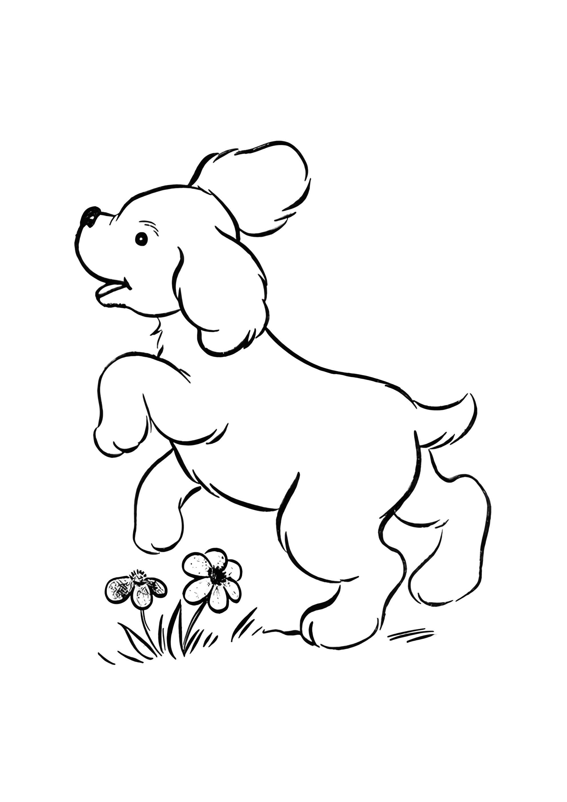 Раскраска Маленький песик