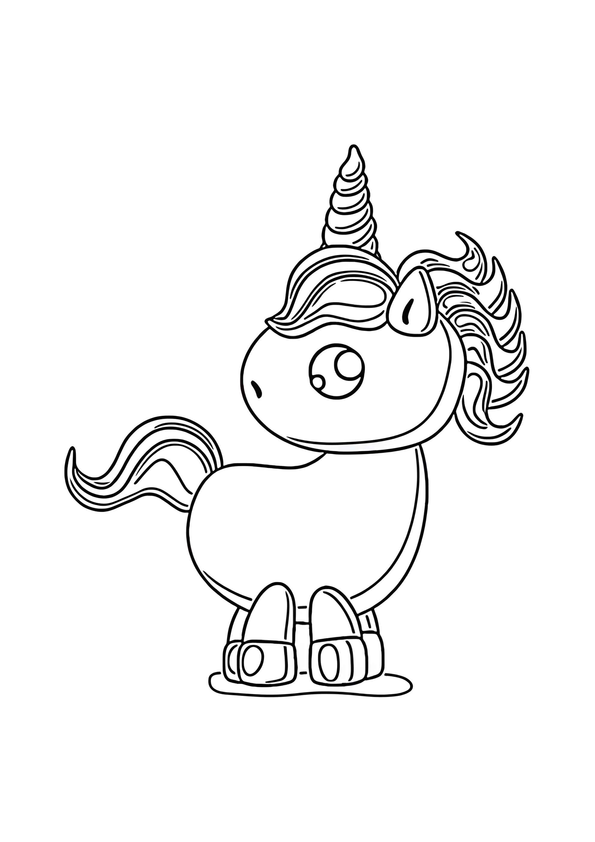 Раскраска Малыш единорог