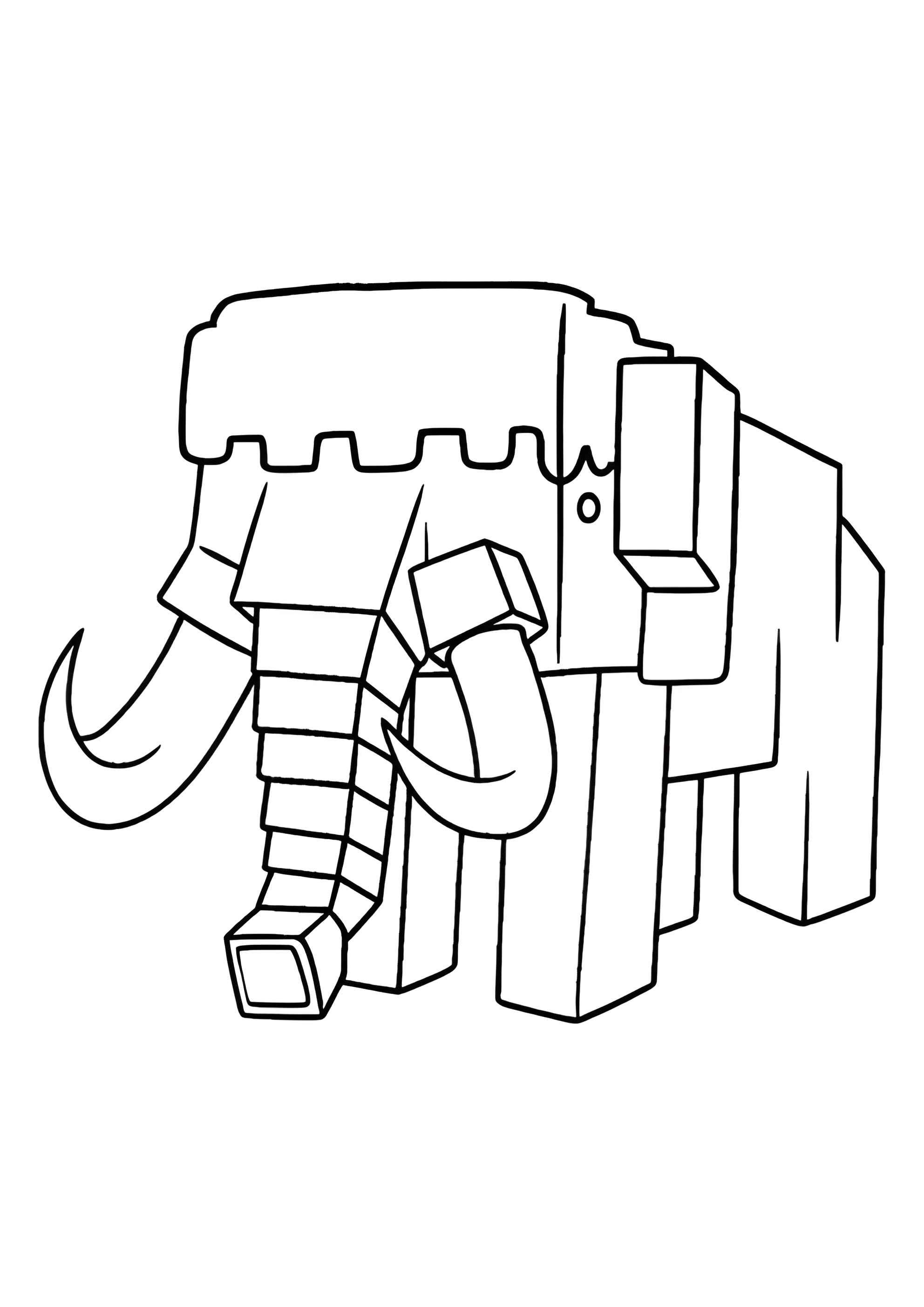 Раскраска Мамонт из 99 ночей в лесу