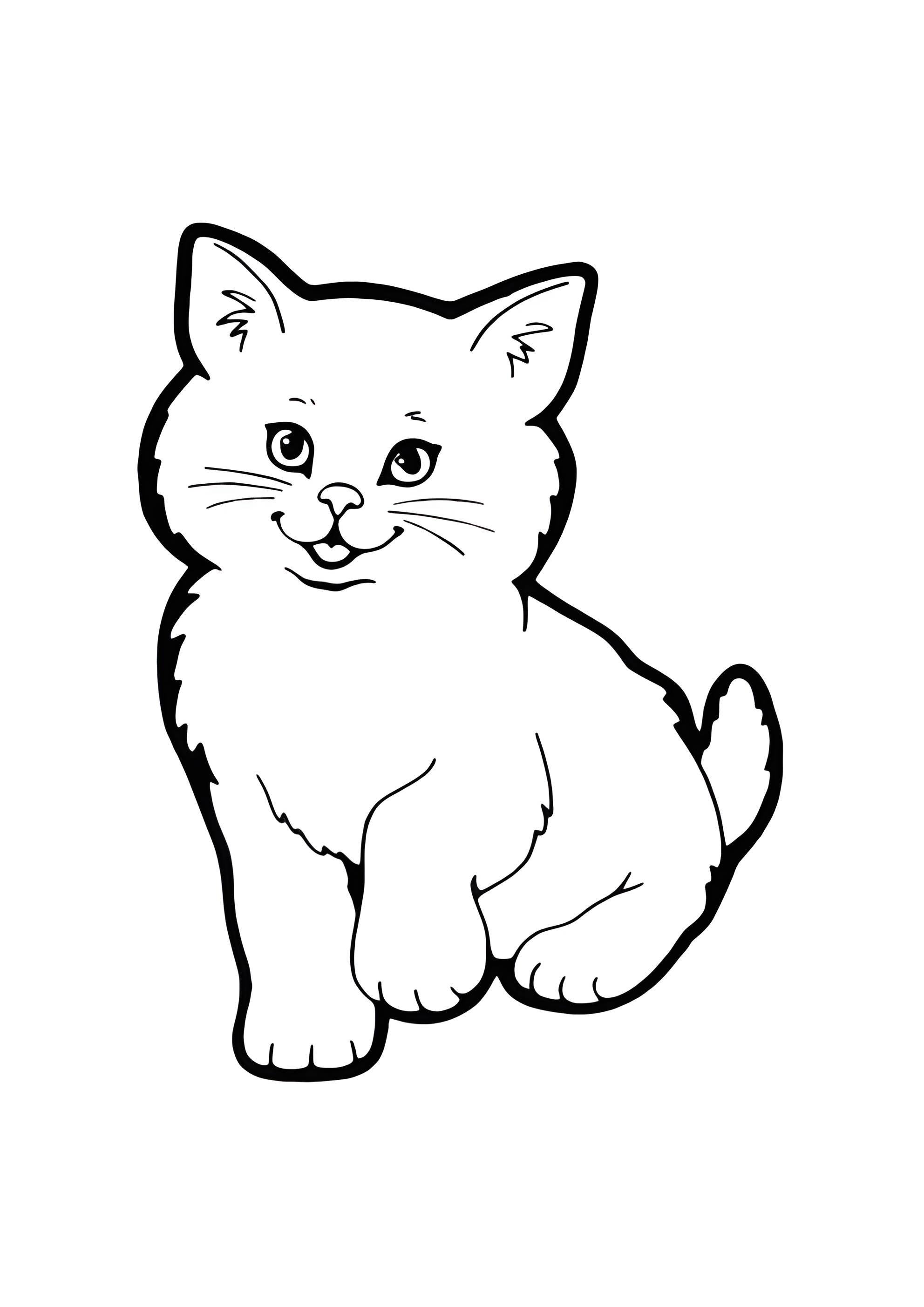 Раскраска Милая кошечка