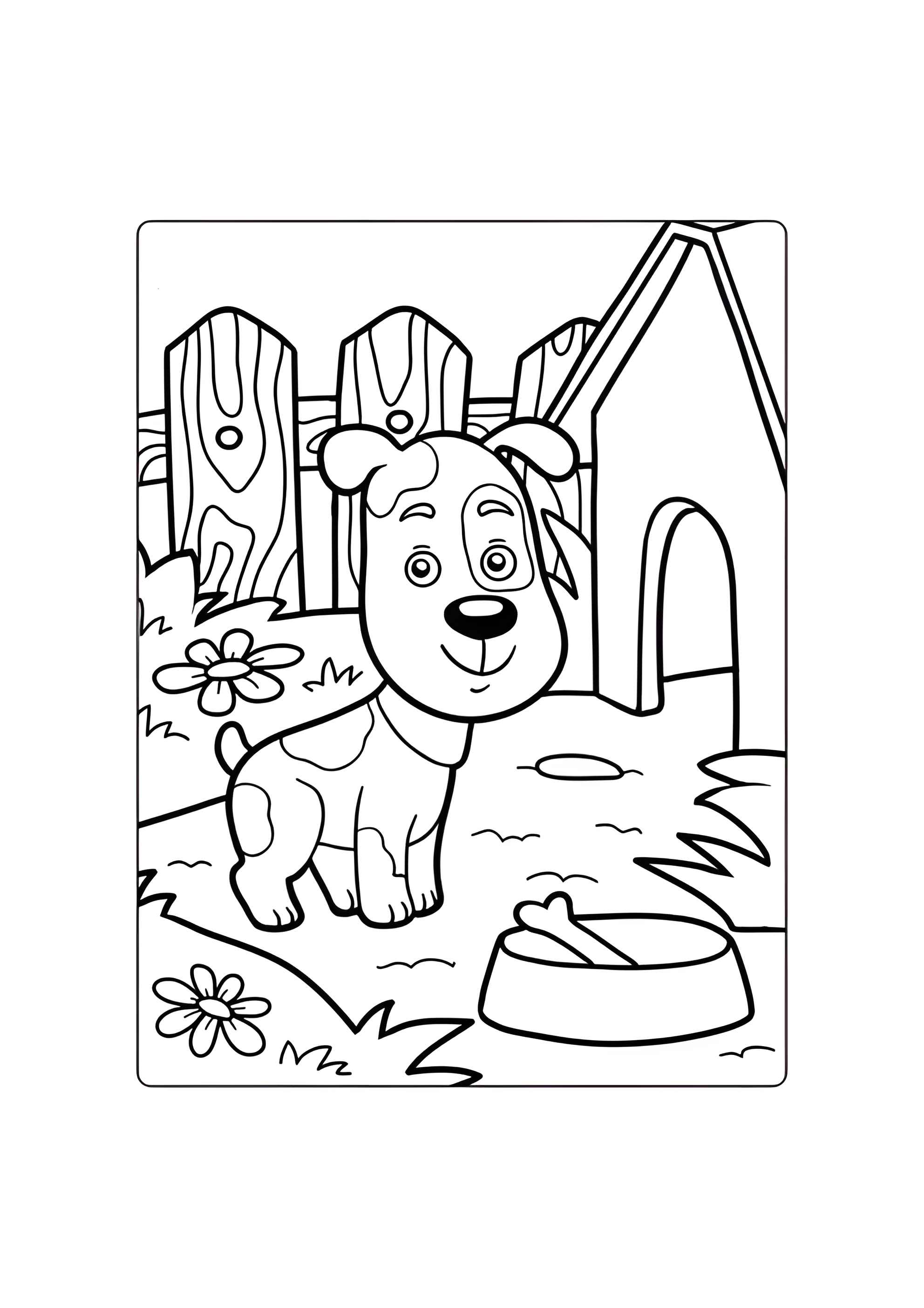 Раскраска Милая собачка