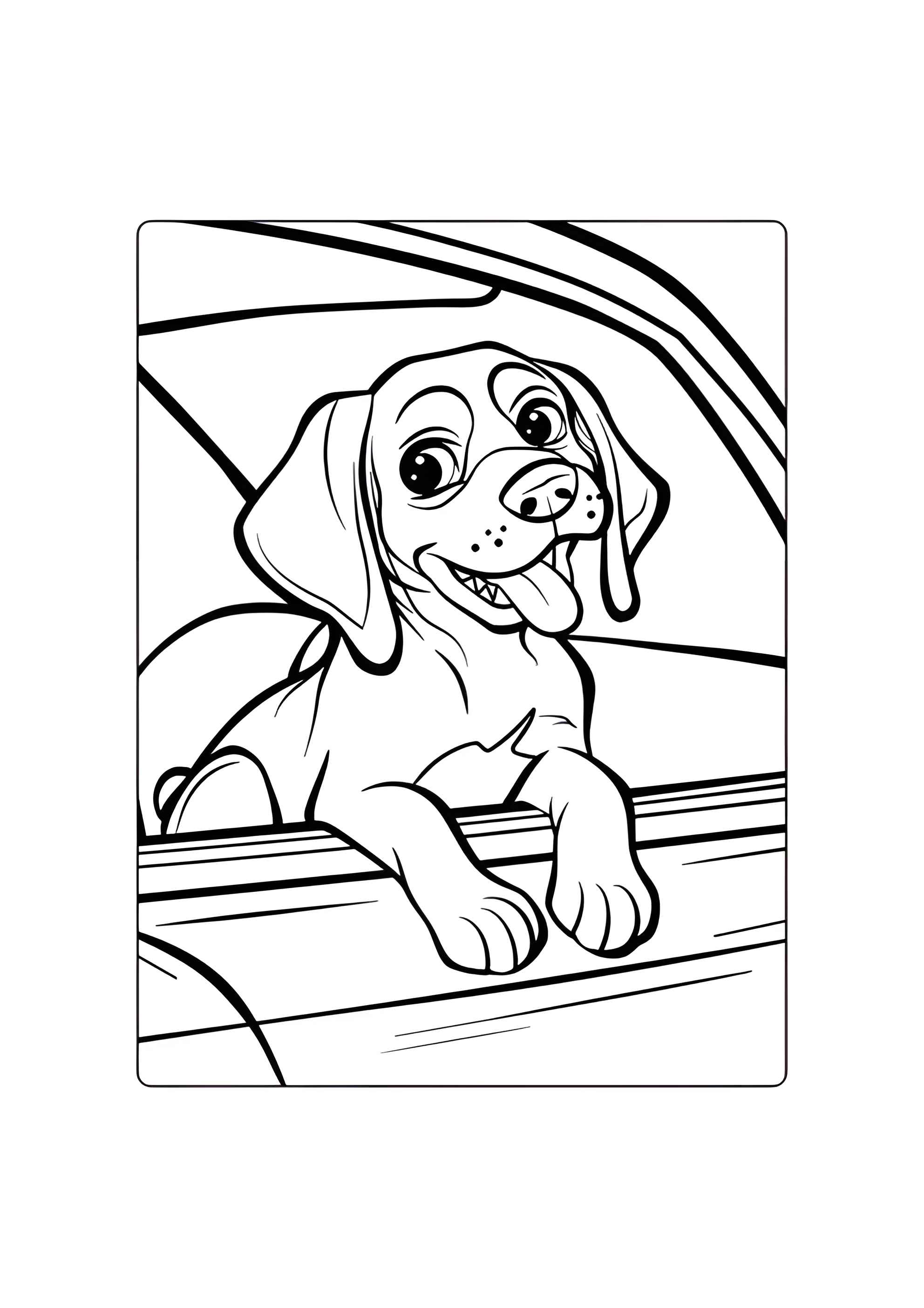Раскраска Милый Бигль