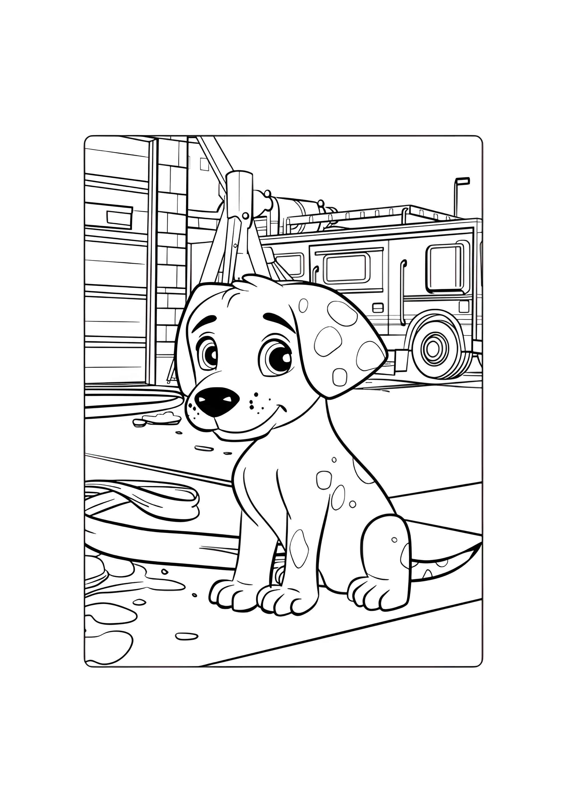 Раскраска Милый далматинец