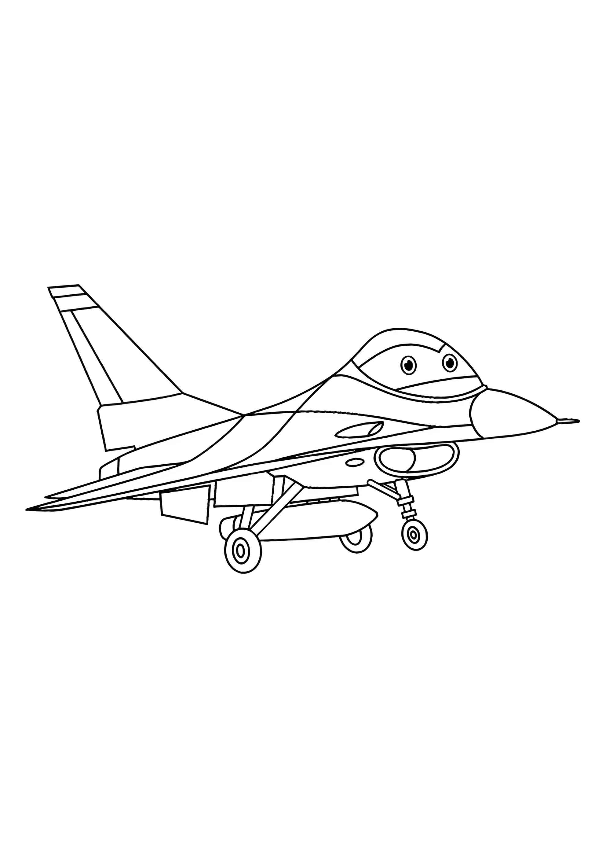 Раскраска Милый истребитель