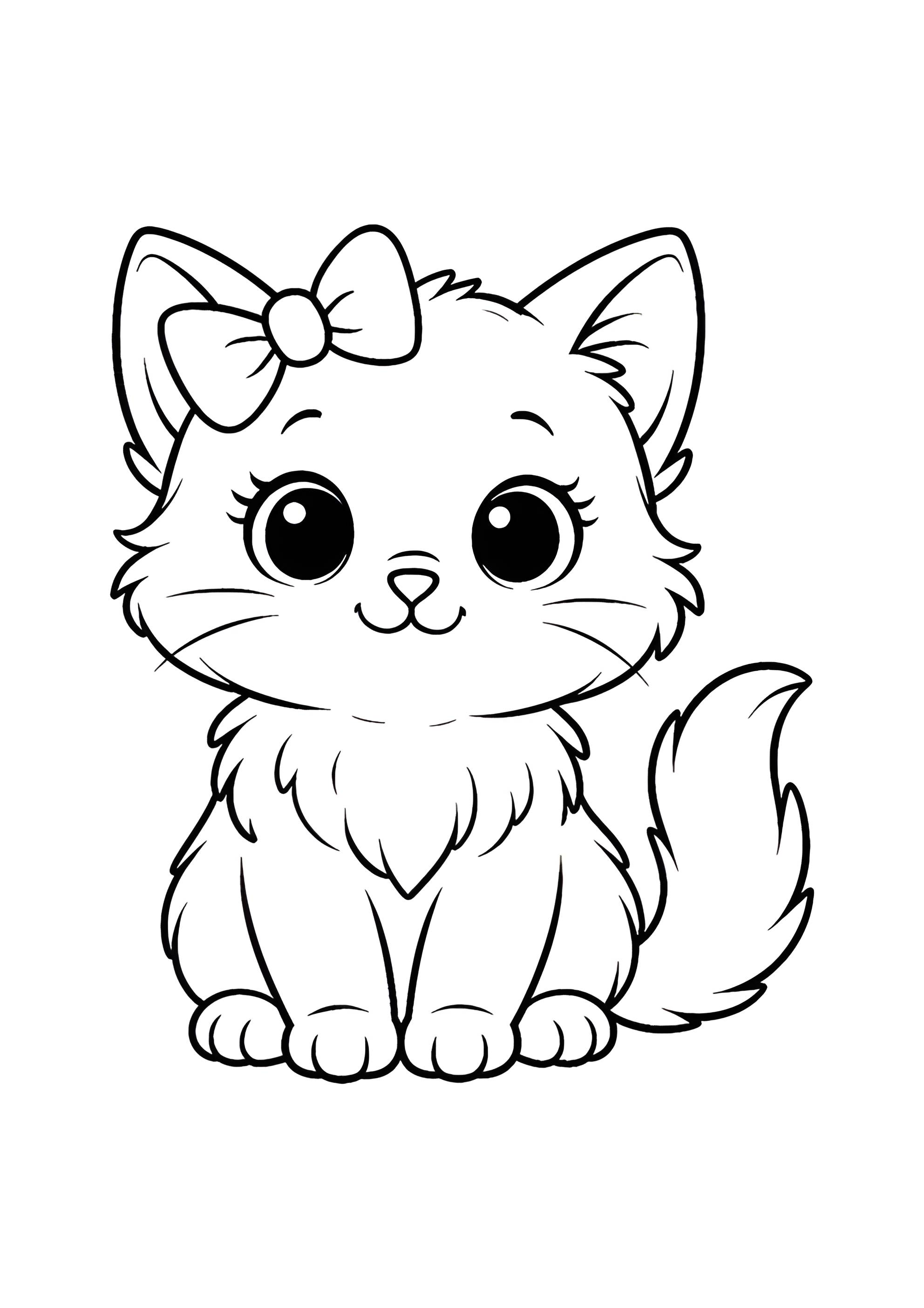 Раскраска Милый котенок