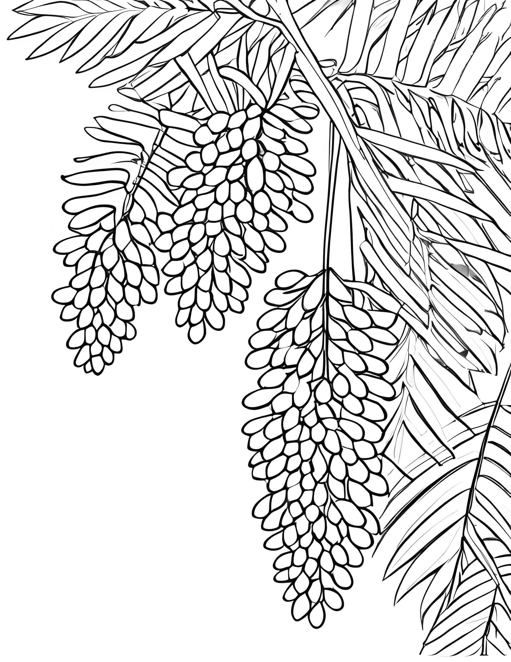 Раскраска Мимоза 3