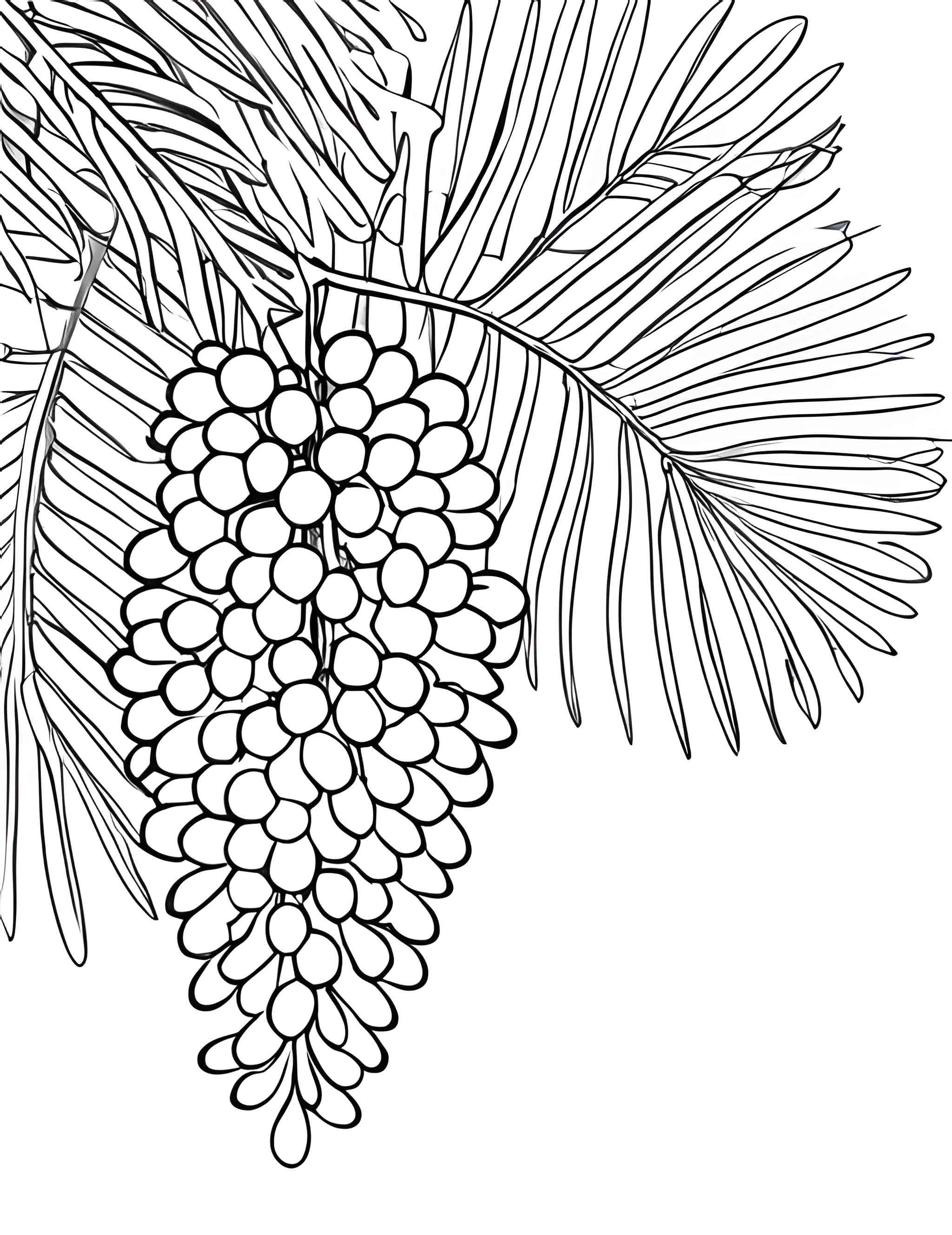 Раскраска Мимоза 4