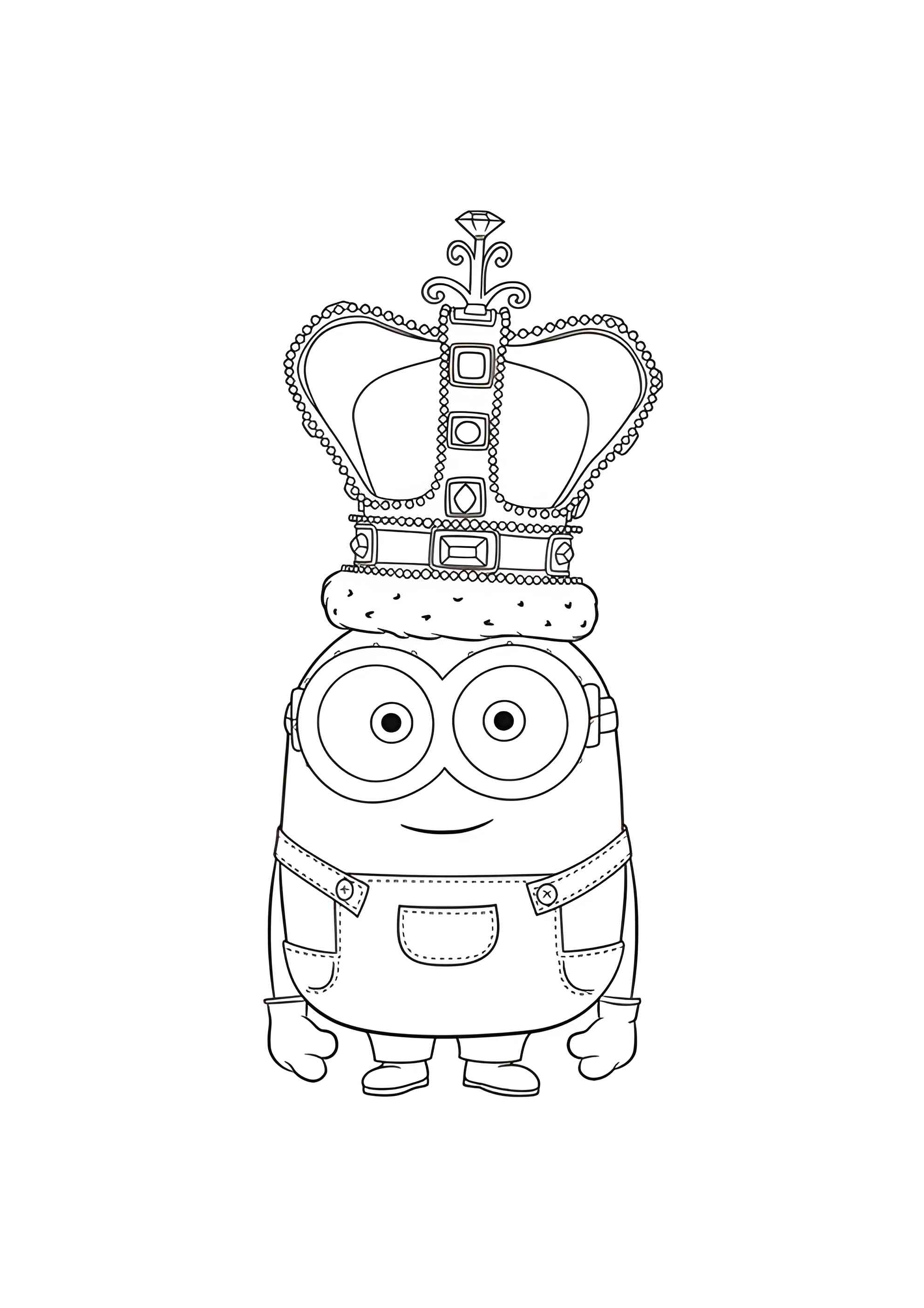 Раскраска Миньон Король
