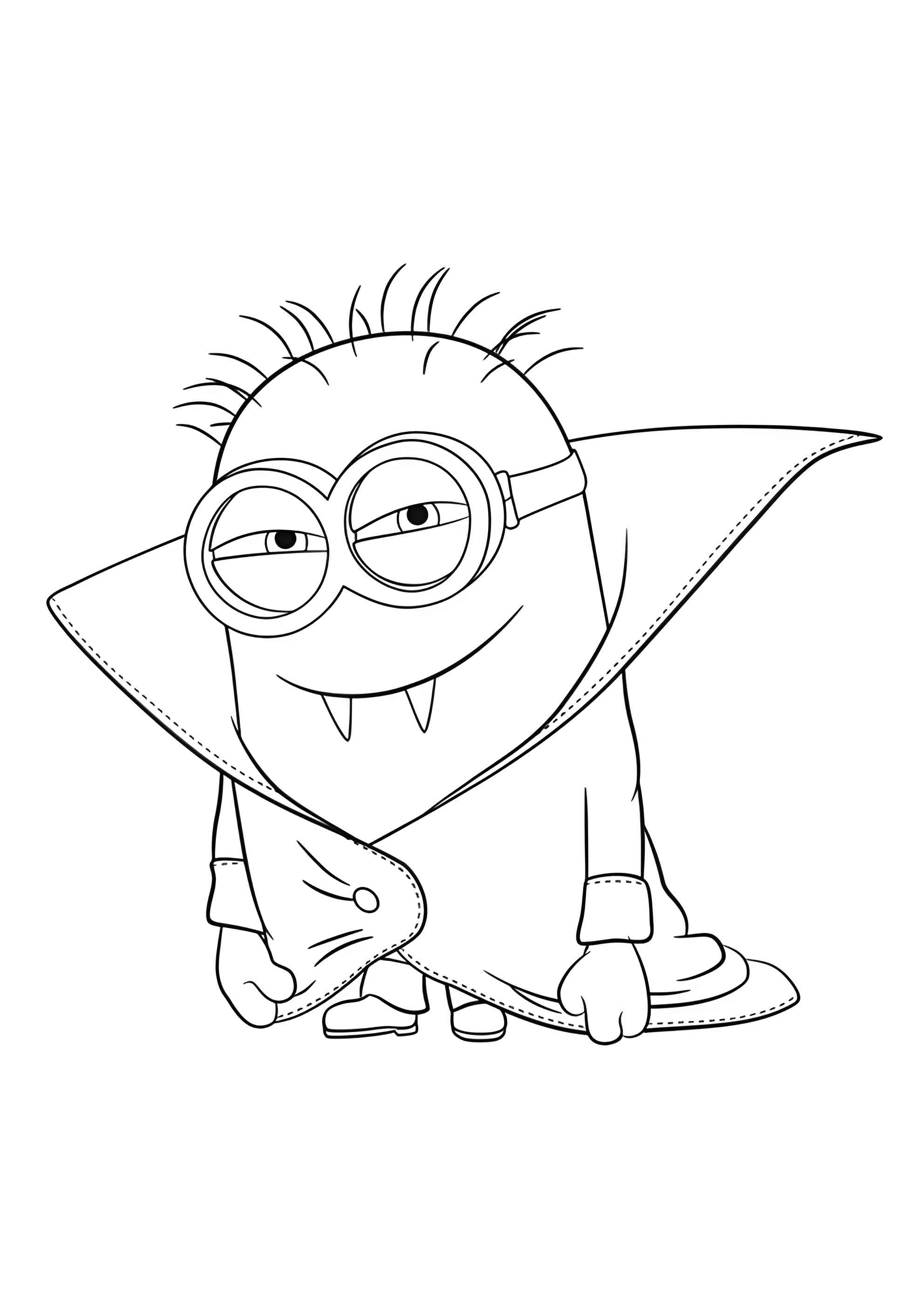 Раскраска Миньон на Хэллоуин