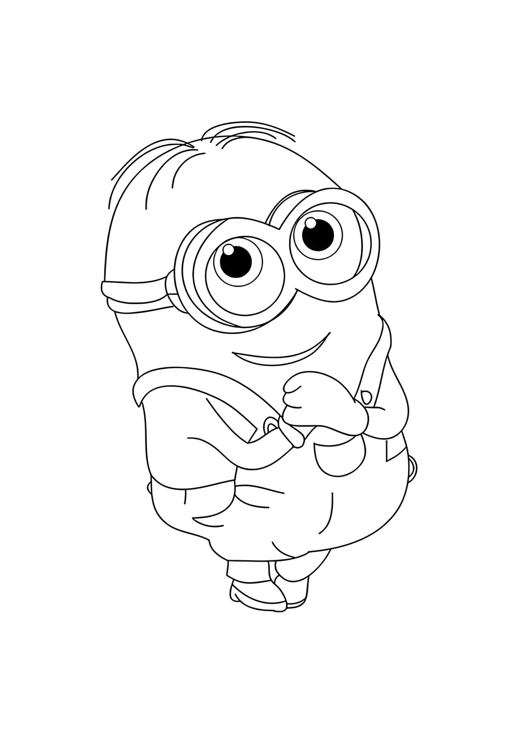 Раскраска Миньон просит прощения