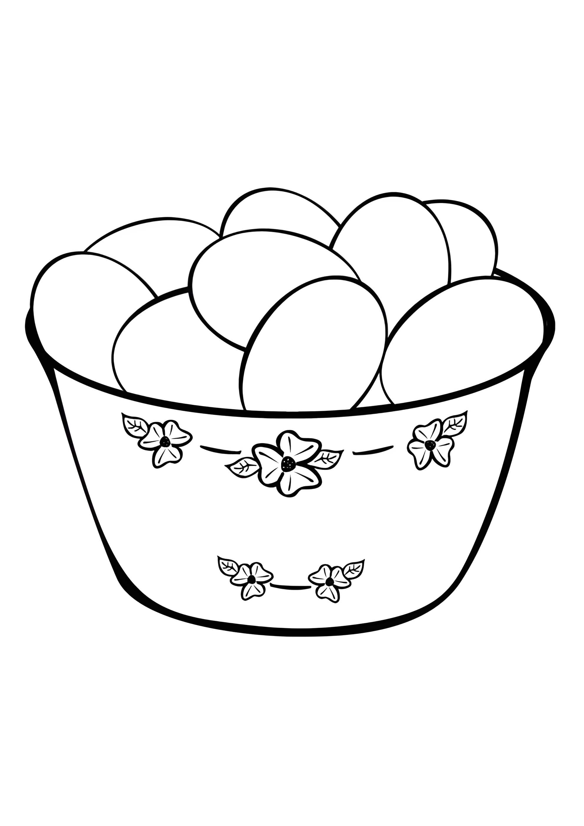 Раскраска Миска яиц