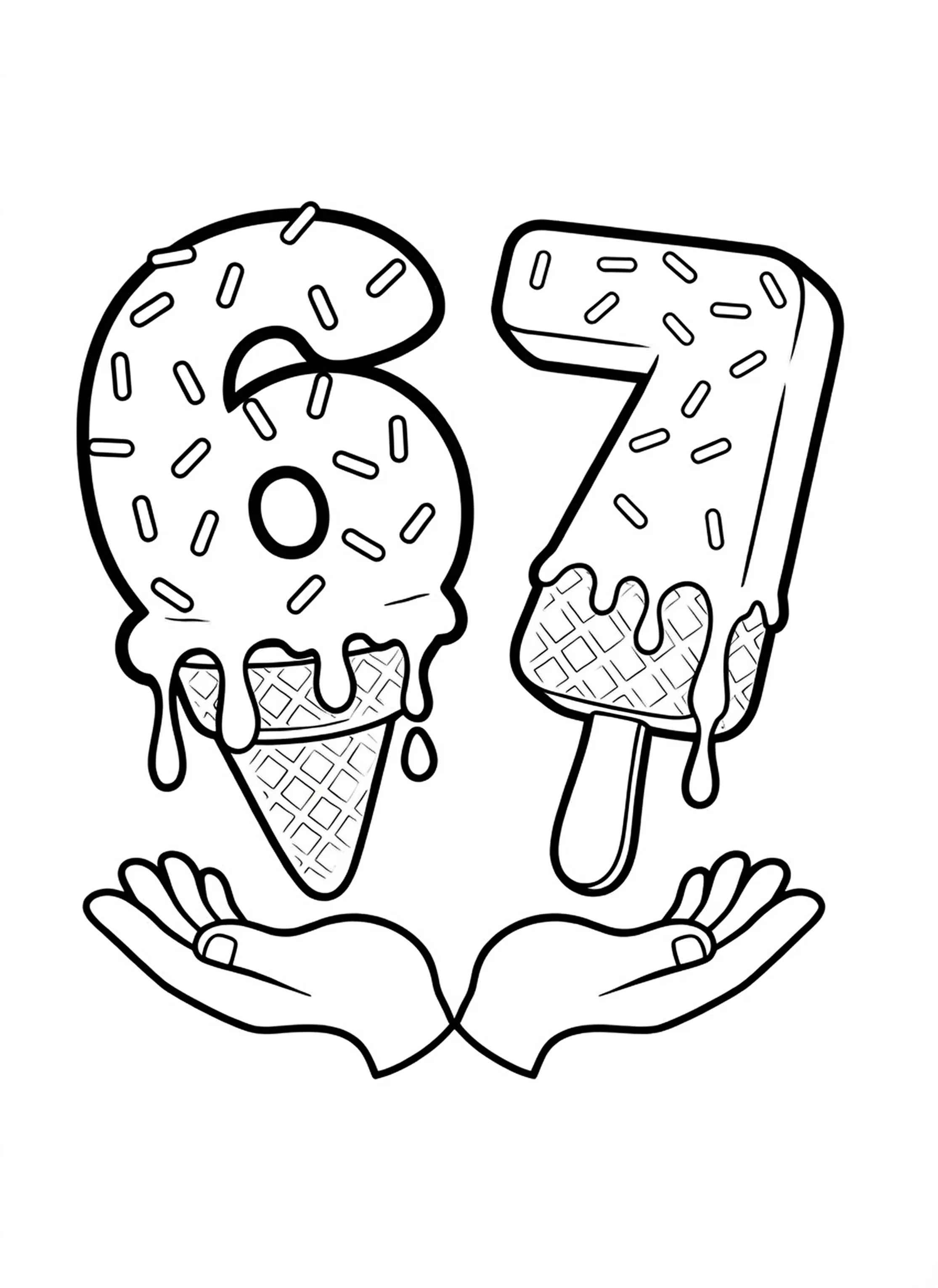 Раскраска Мороженое Sweet 67