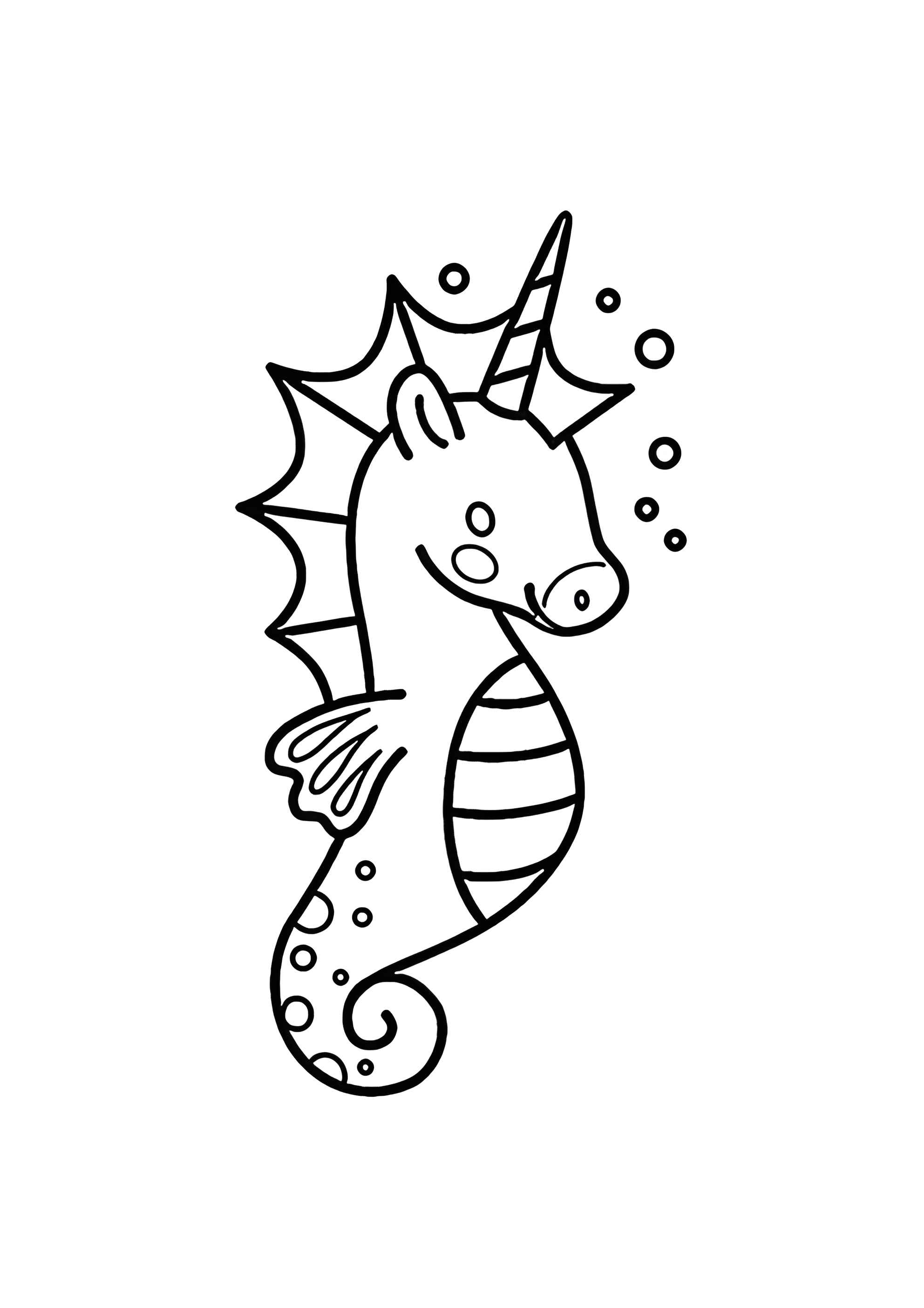 Раскраска Морской единорог