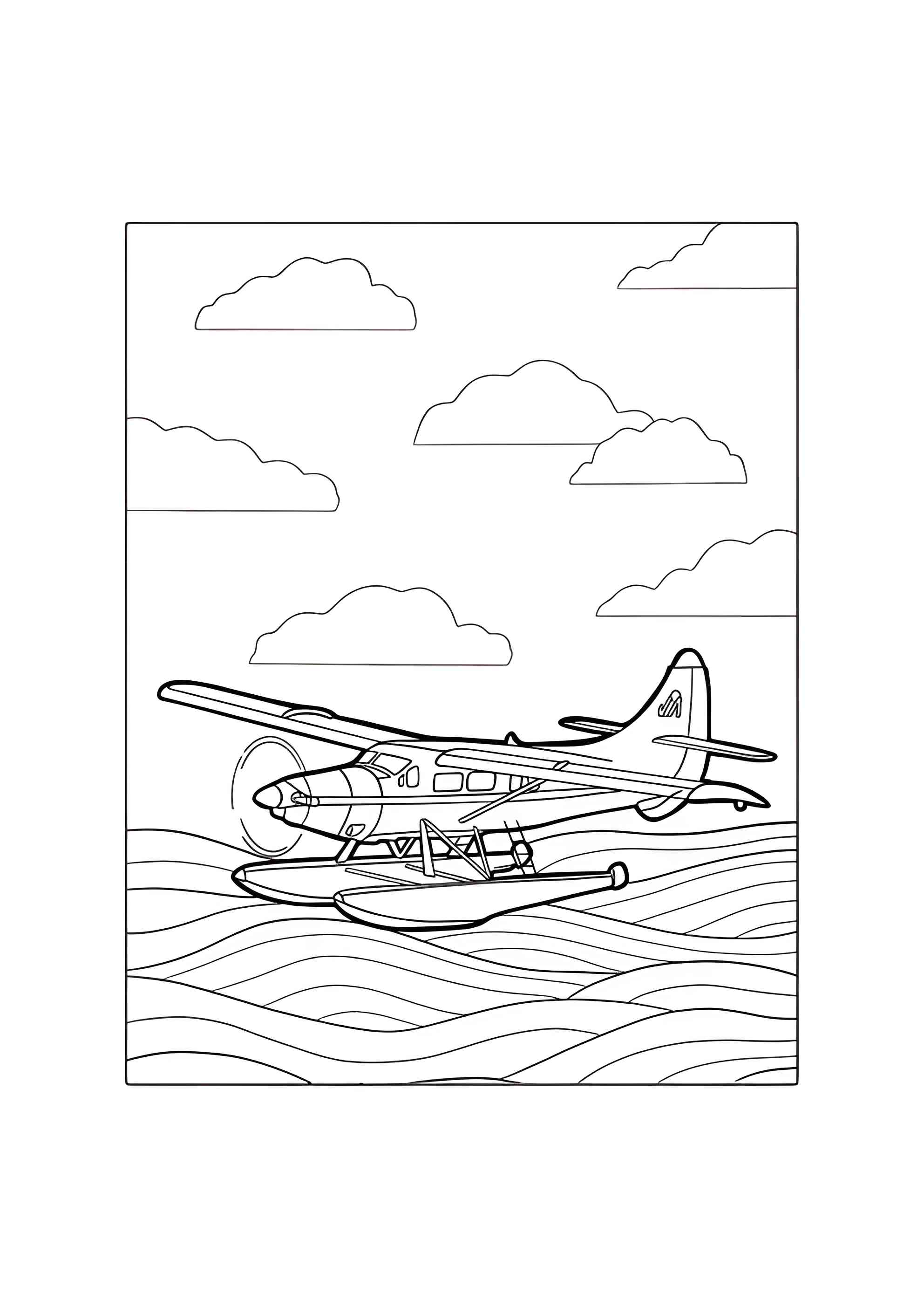 Раскраска Морской самолет
