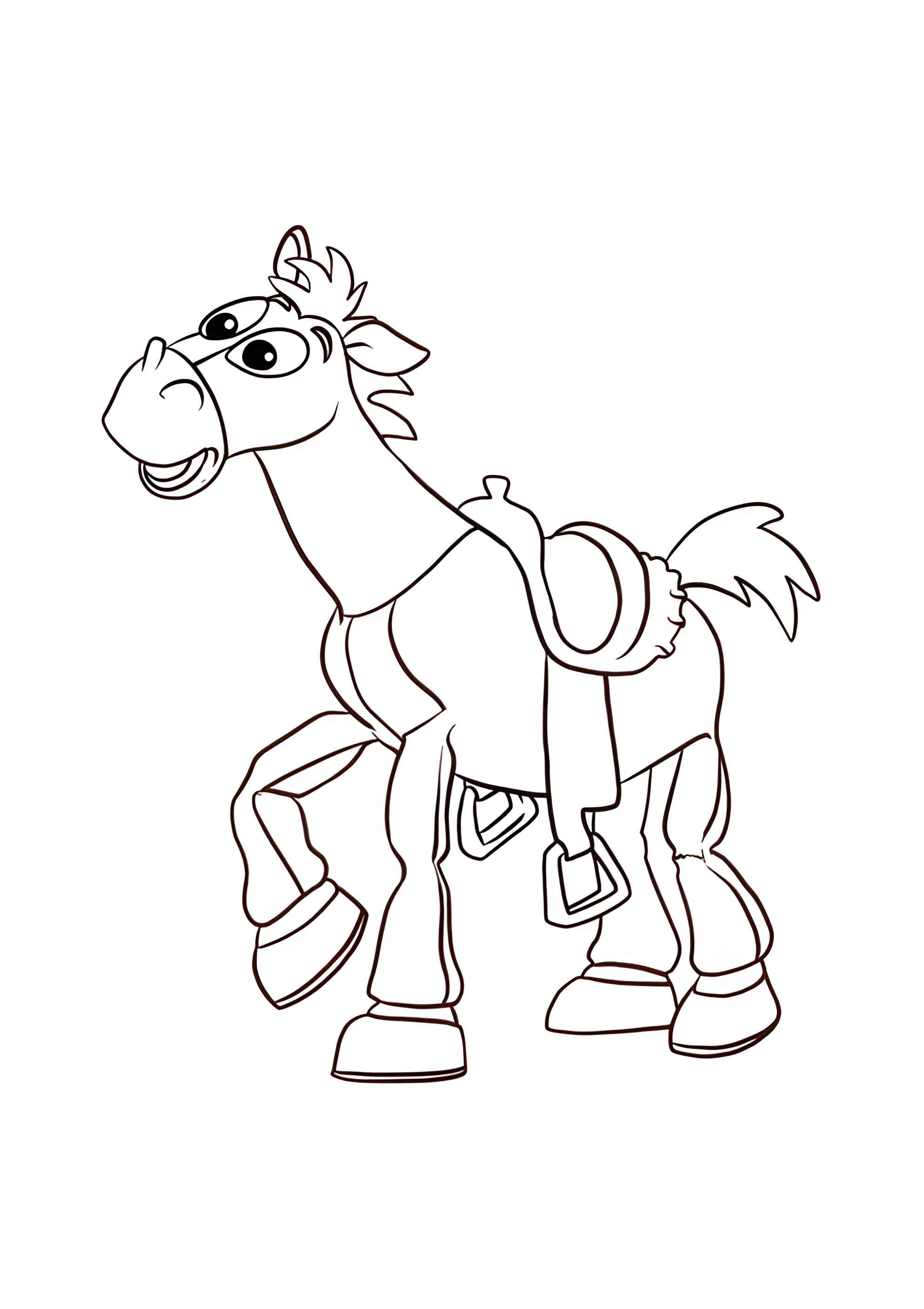 Раскраска Мультяшная лошадка