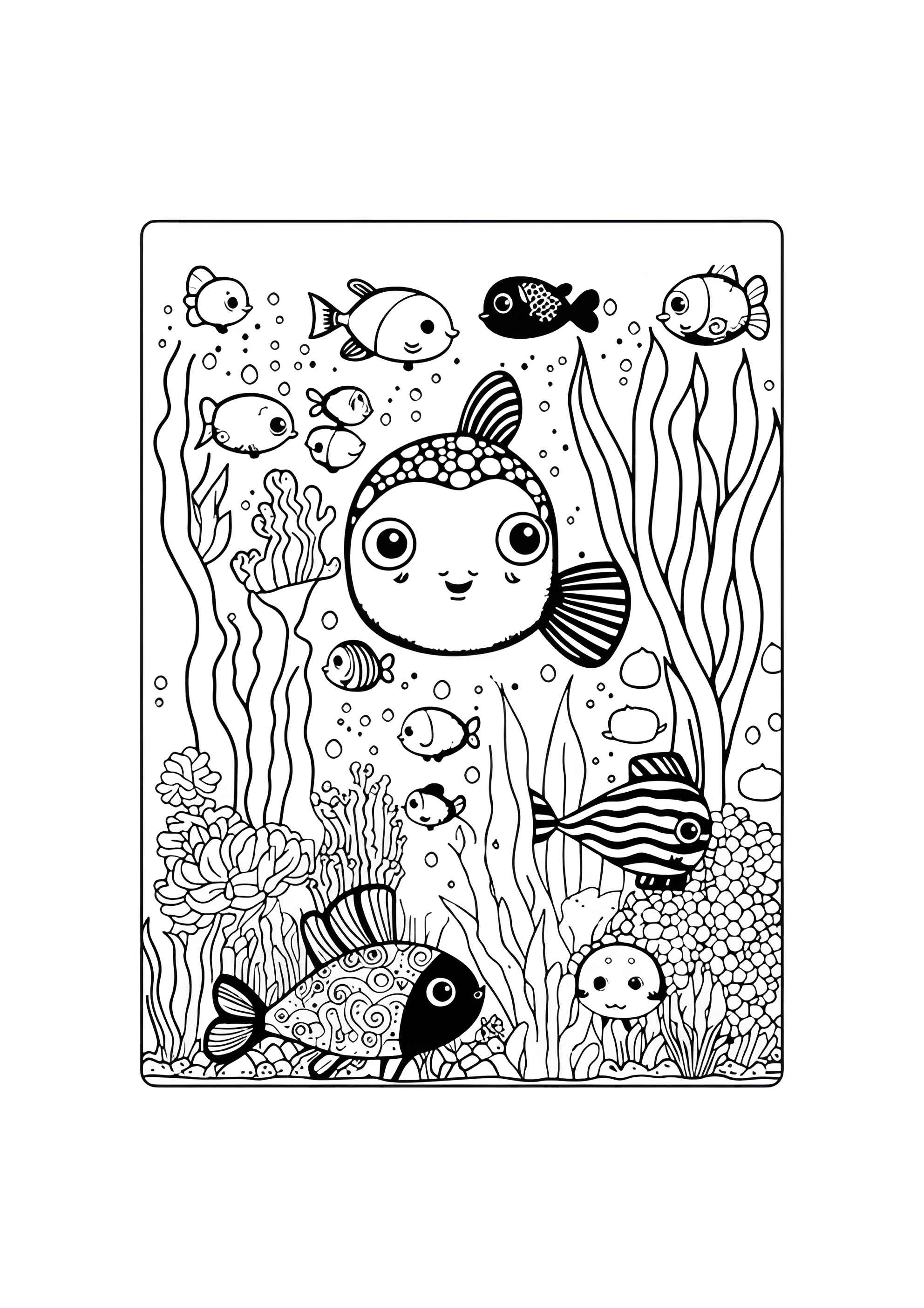 Раскраска На глубине океана