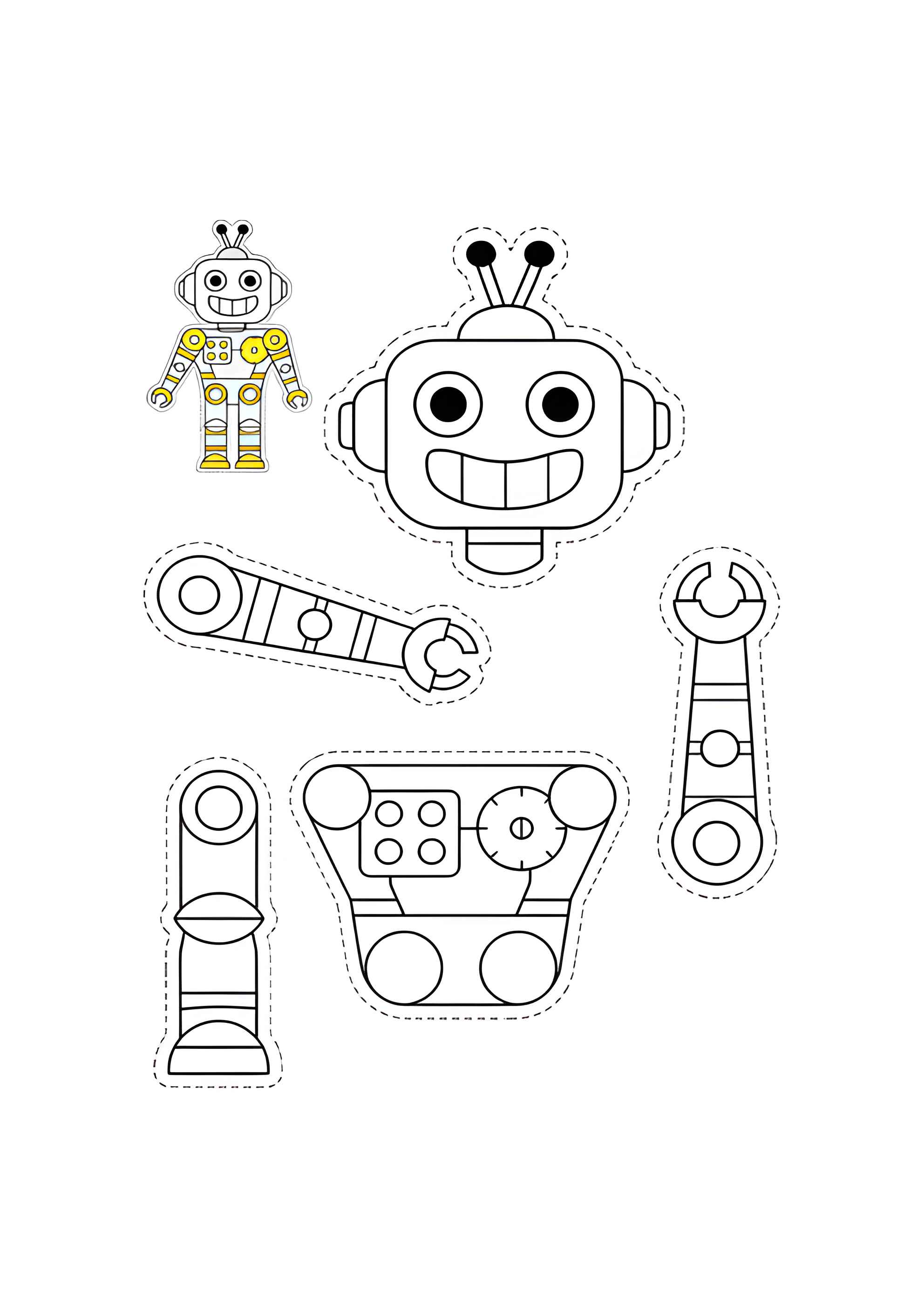 Раскраска Набор сделай робота