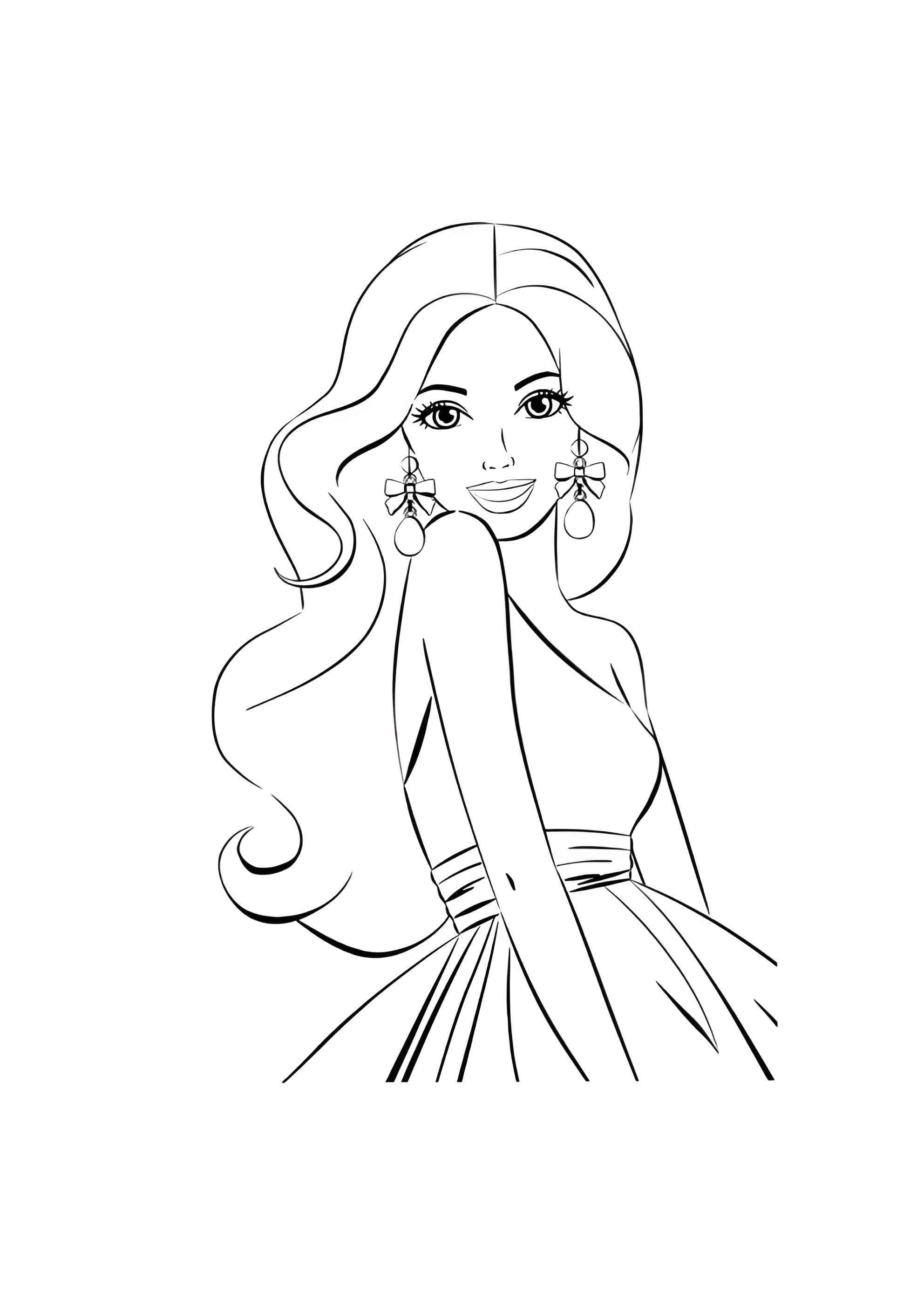 Раскраска Неотразимая Барби