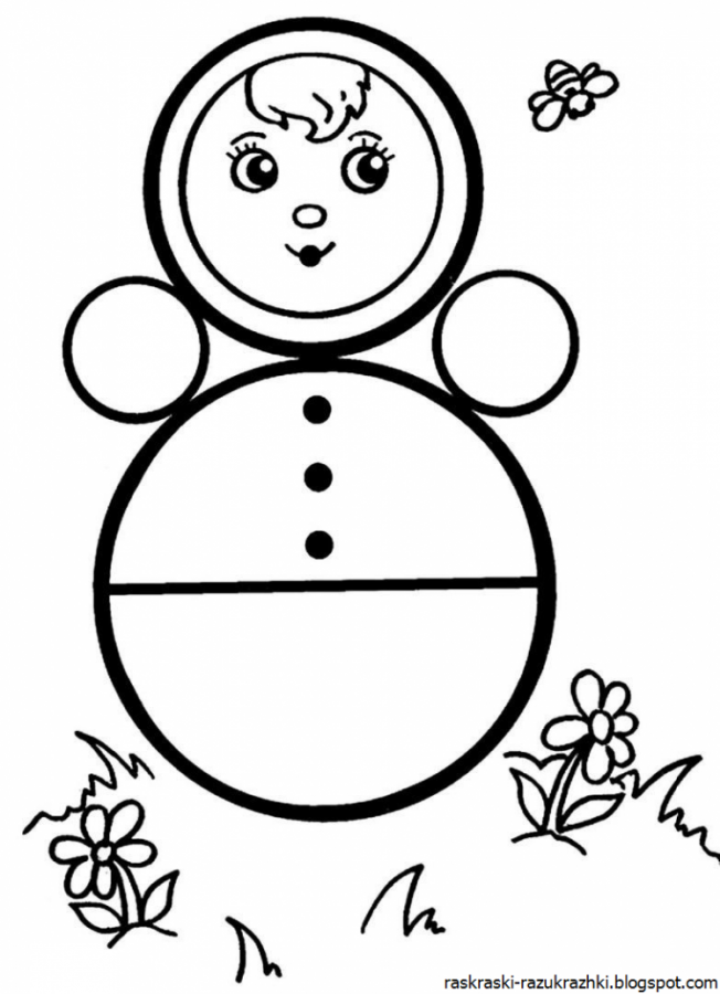 Раскраска Неваляшка на улице.pn