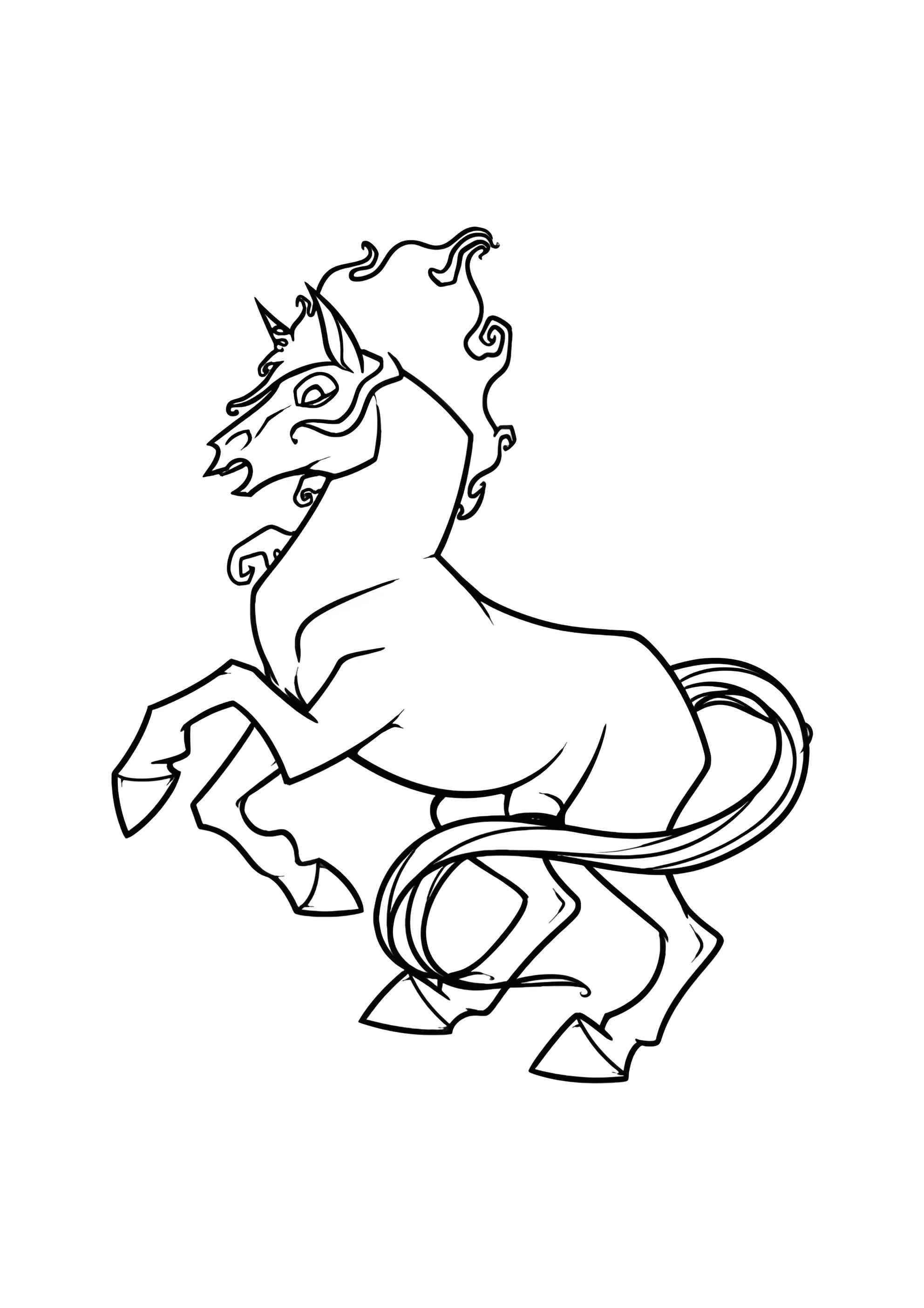 Раскраска Новогодняя лошадь