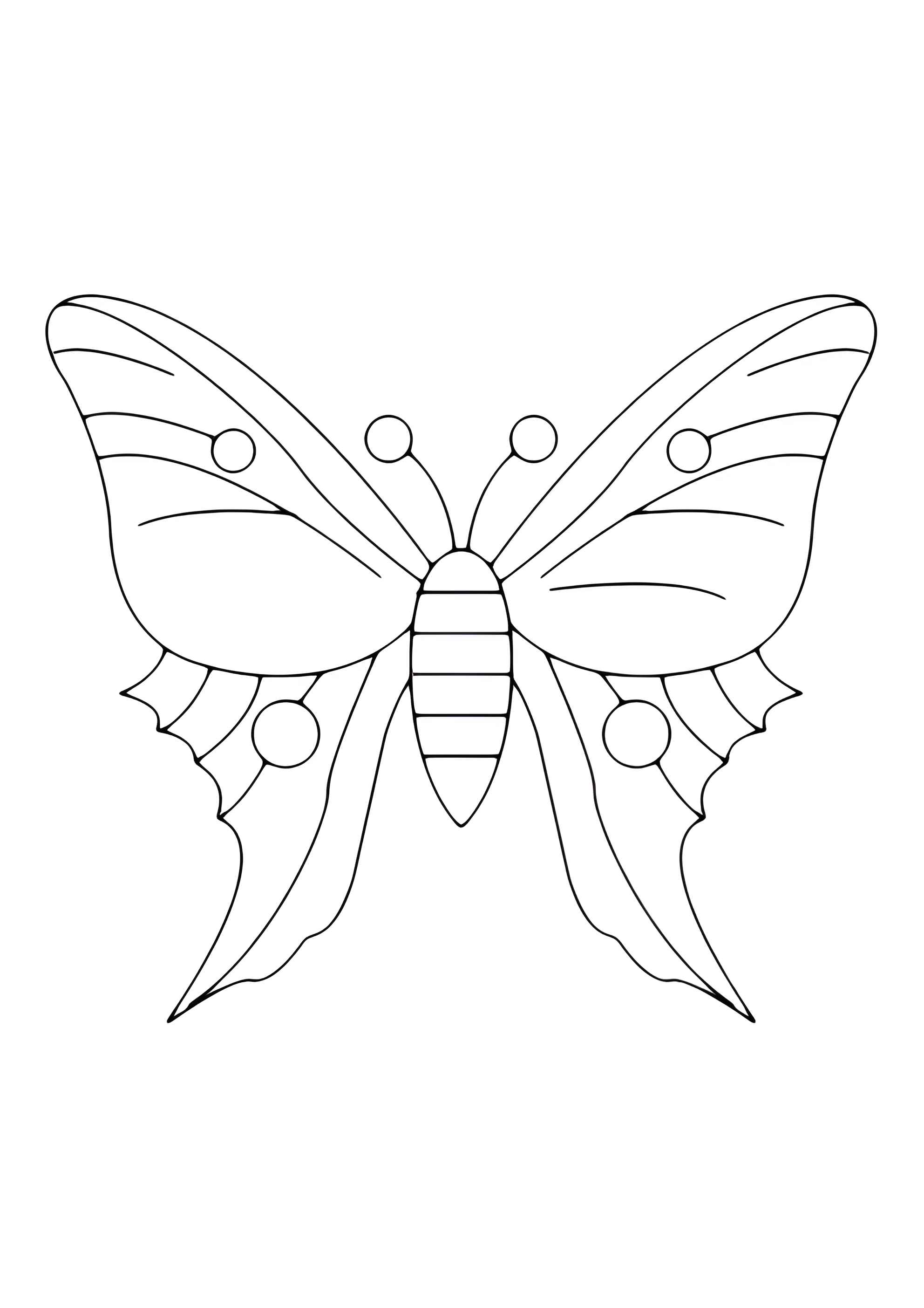 Раскраска Оригинальная бабочка