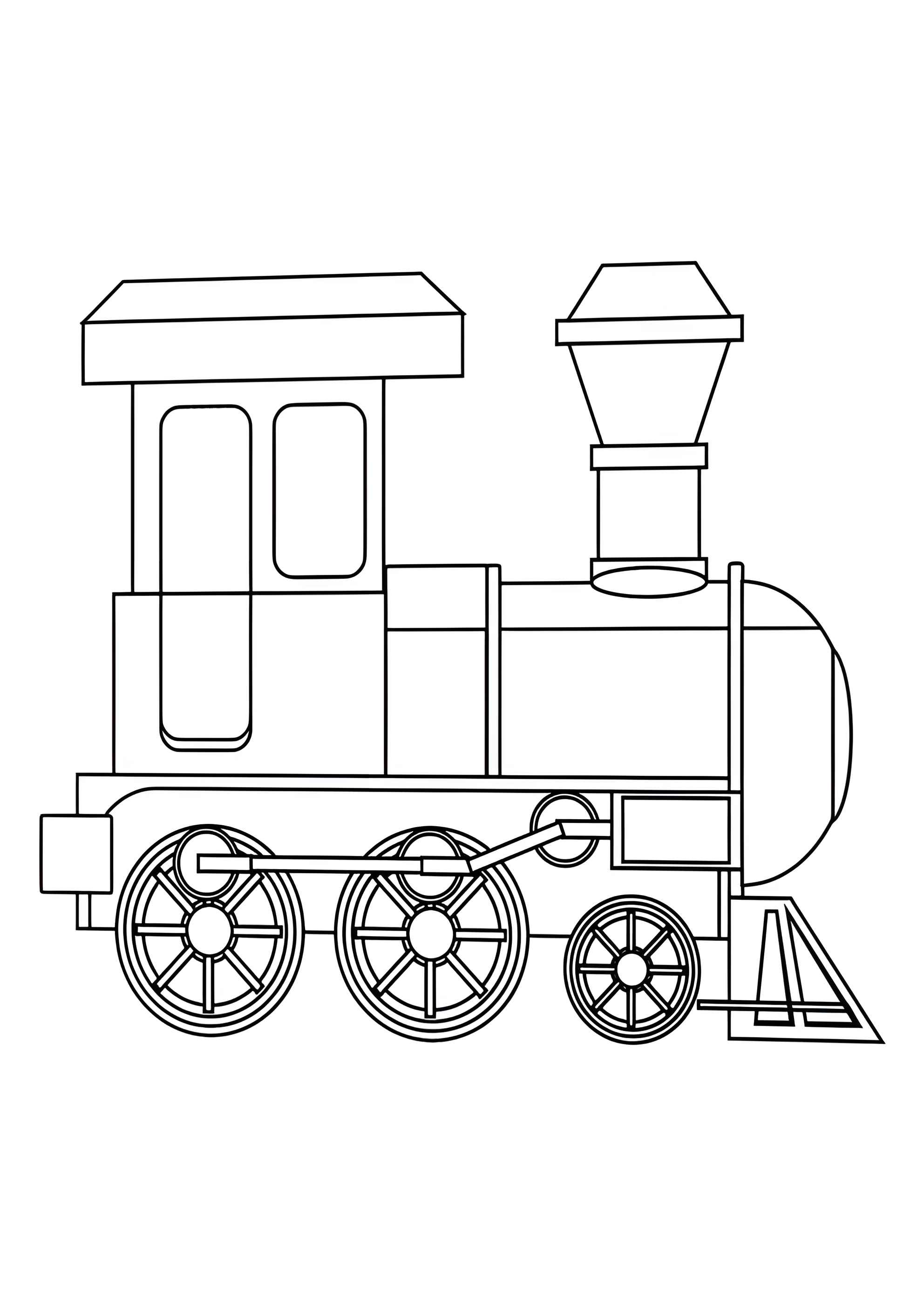 Раскраска Паровозик для малышей