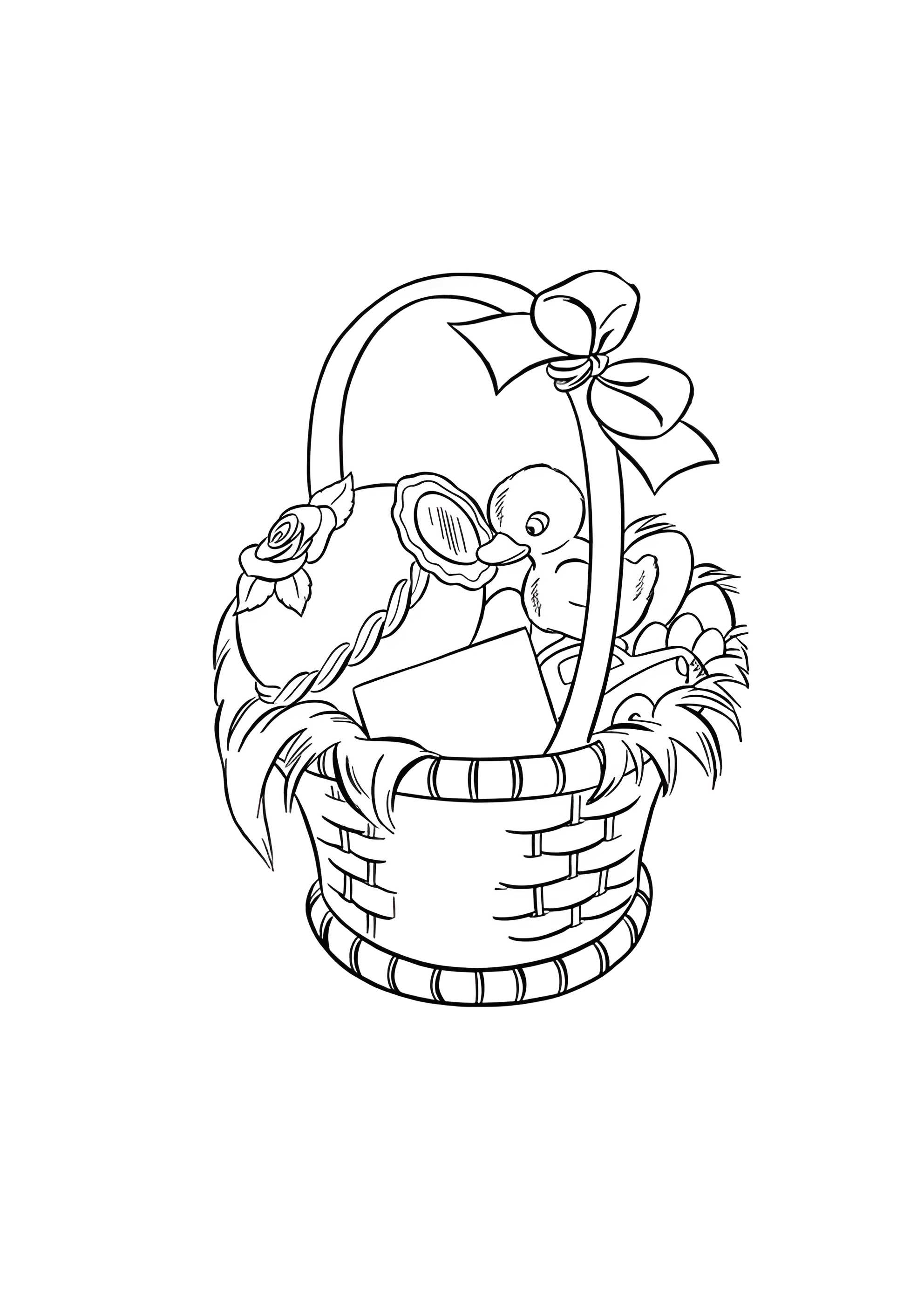 Раскраска Пасха-подарок