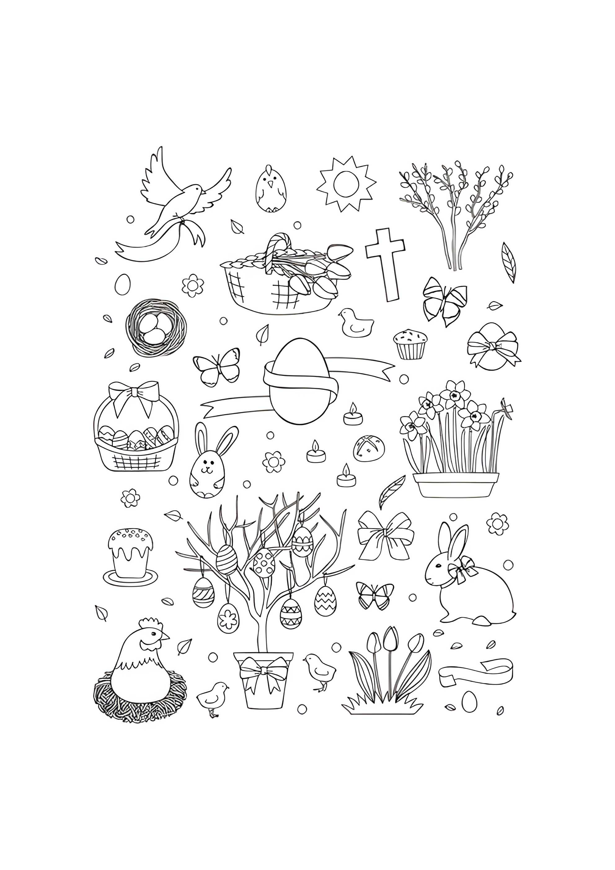Раскраска Пасхальная тема