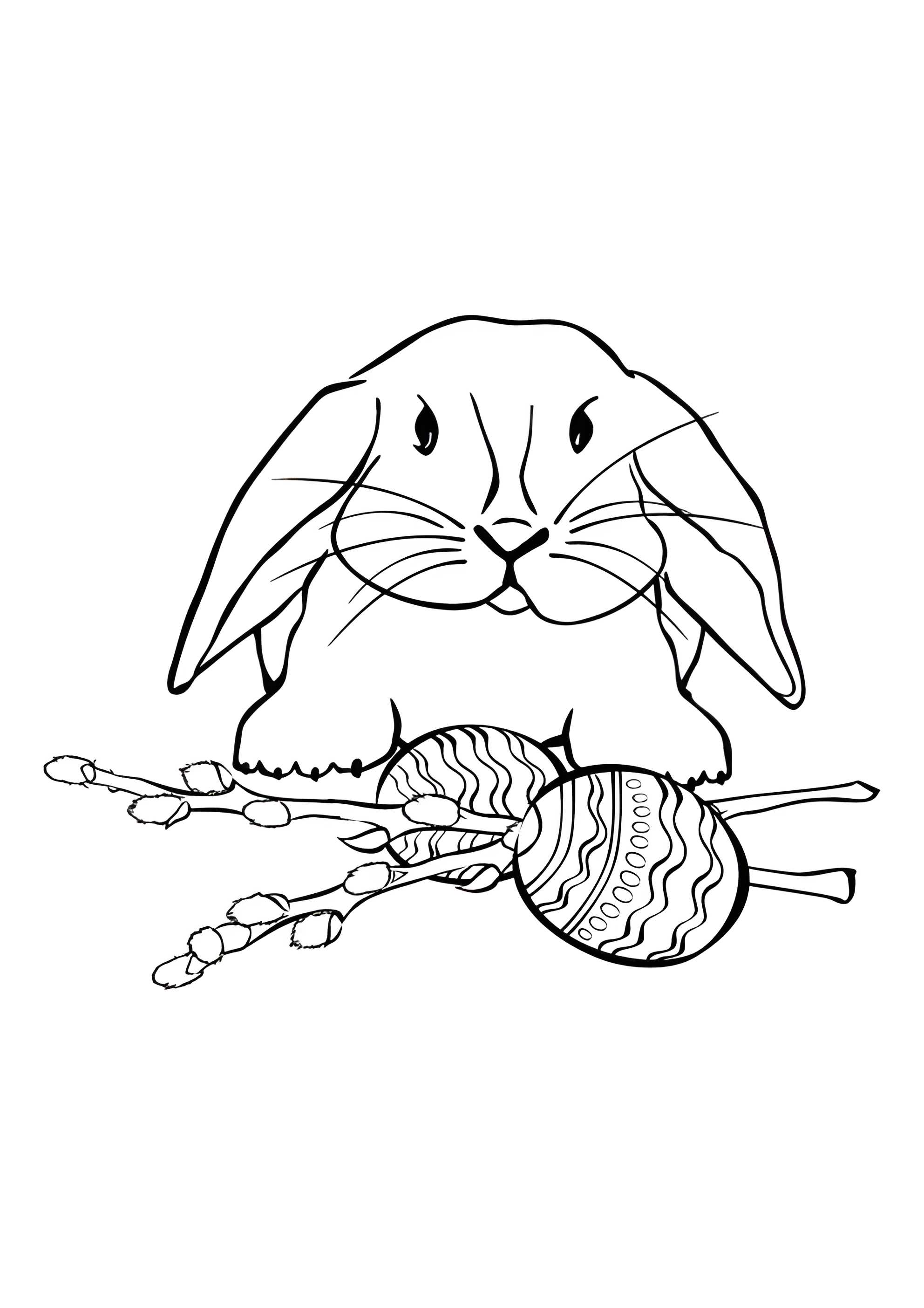 Раскраска Пасхальный кролик