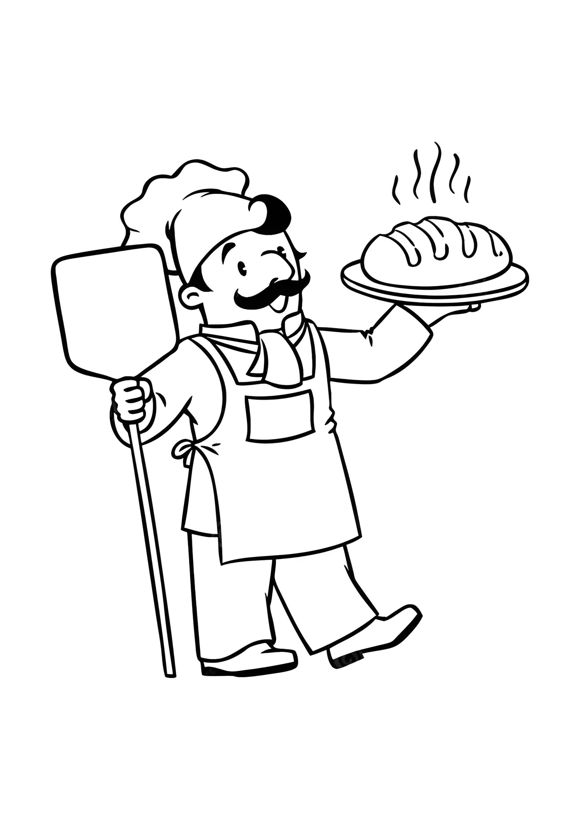 Раскраска Пекарь