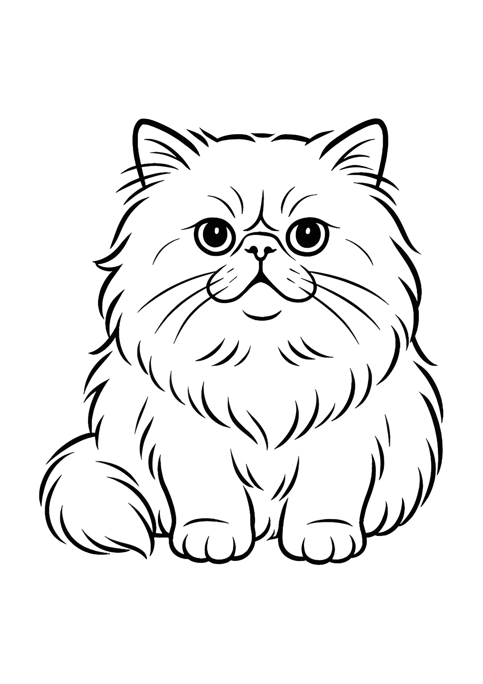 Раскраска Персидская кошка