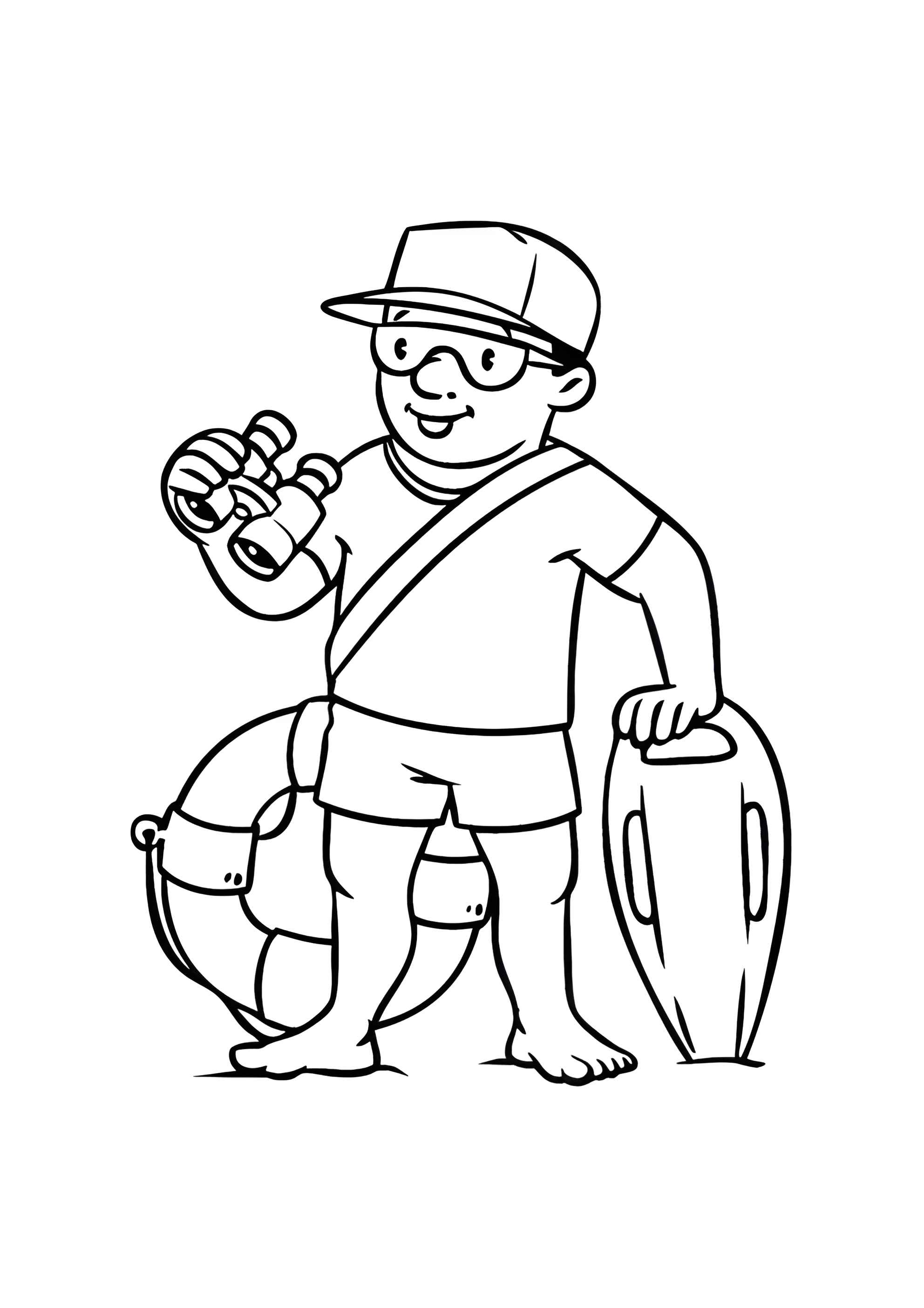 Раскраска Пляжный спасатель