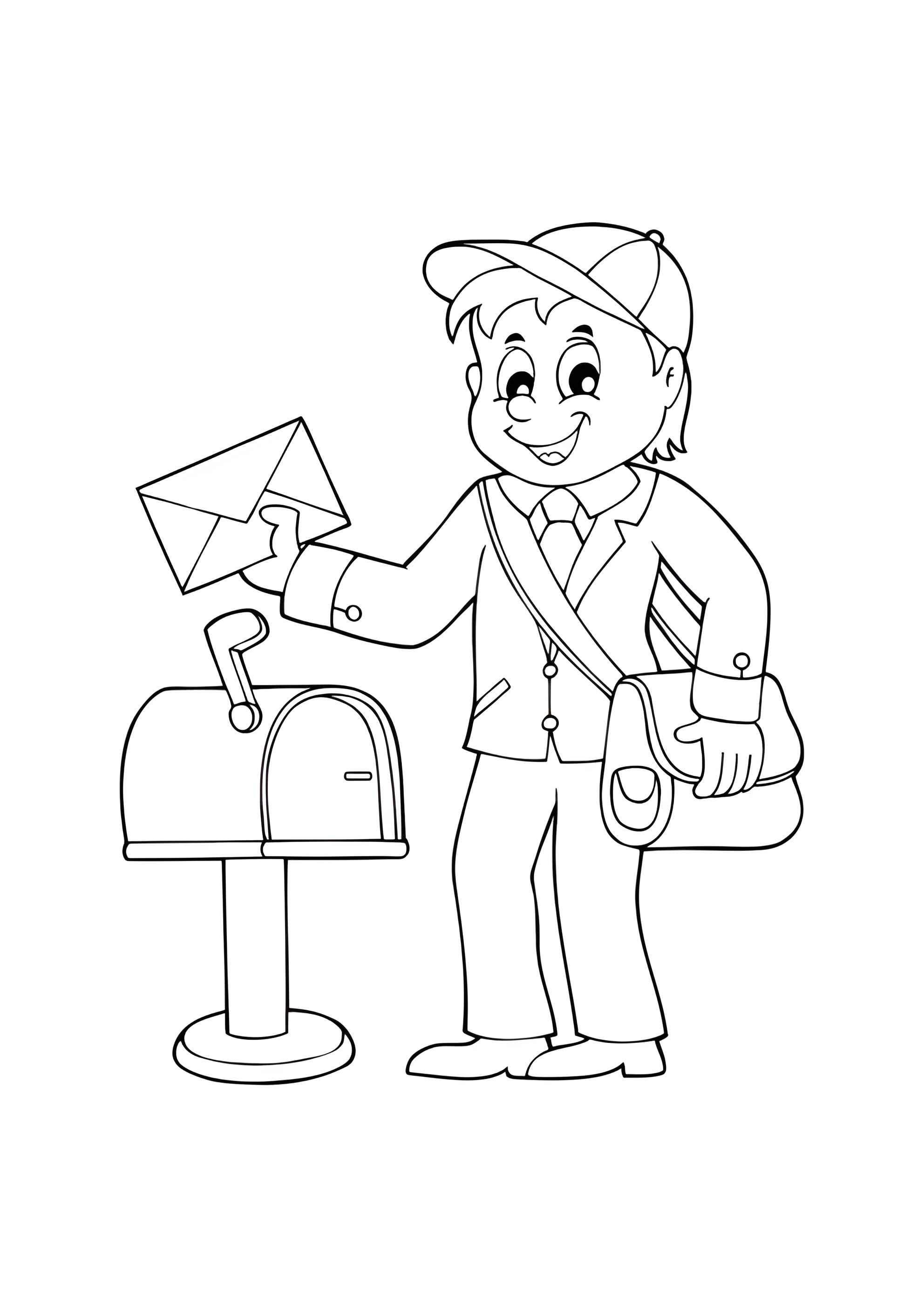 Раскраска Почтальон