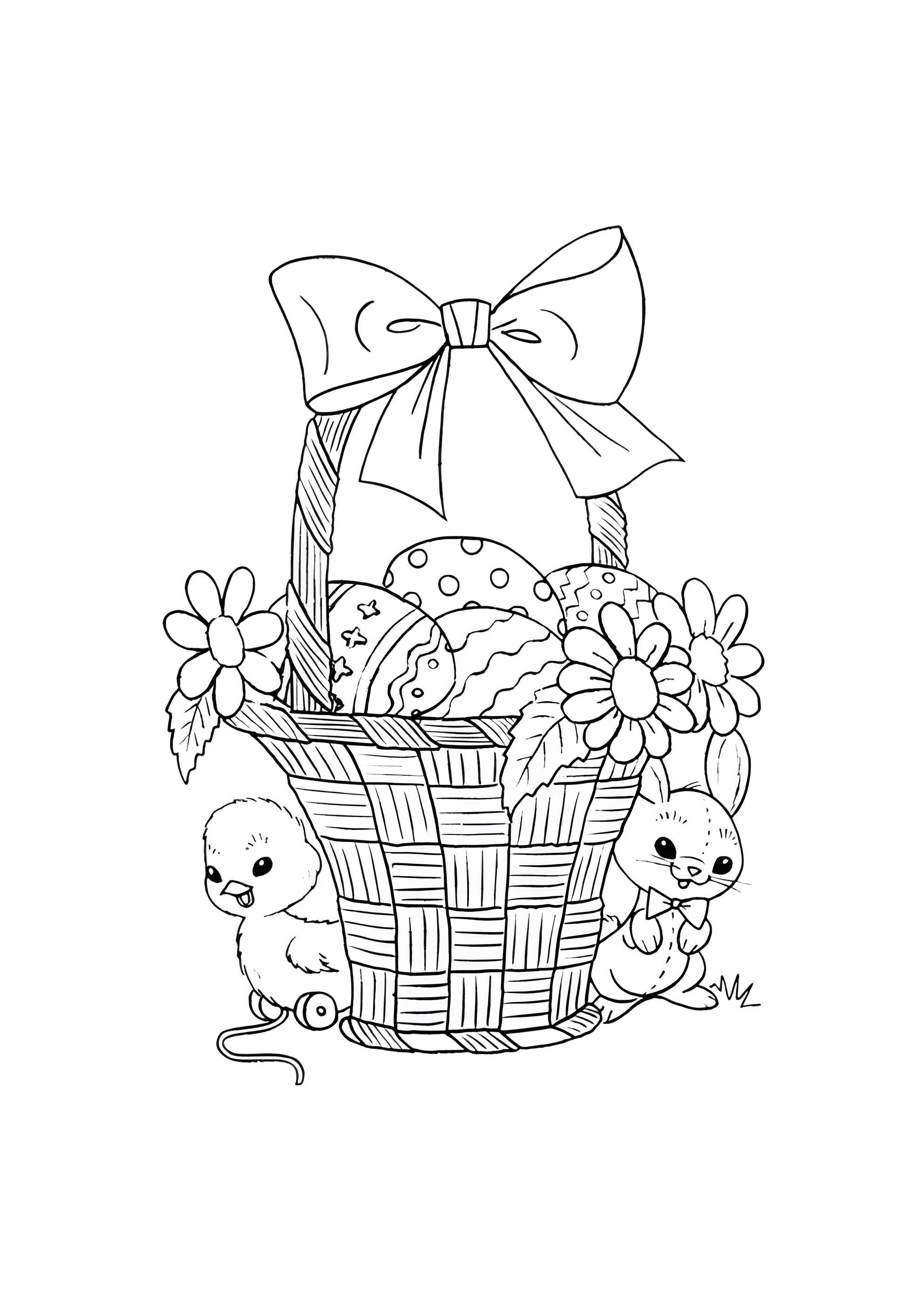 Раскраска Подарок на Пасху