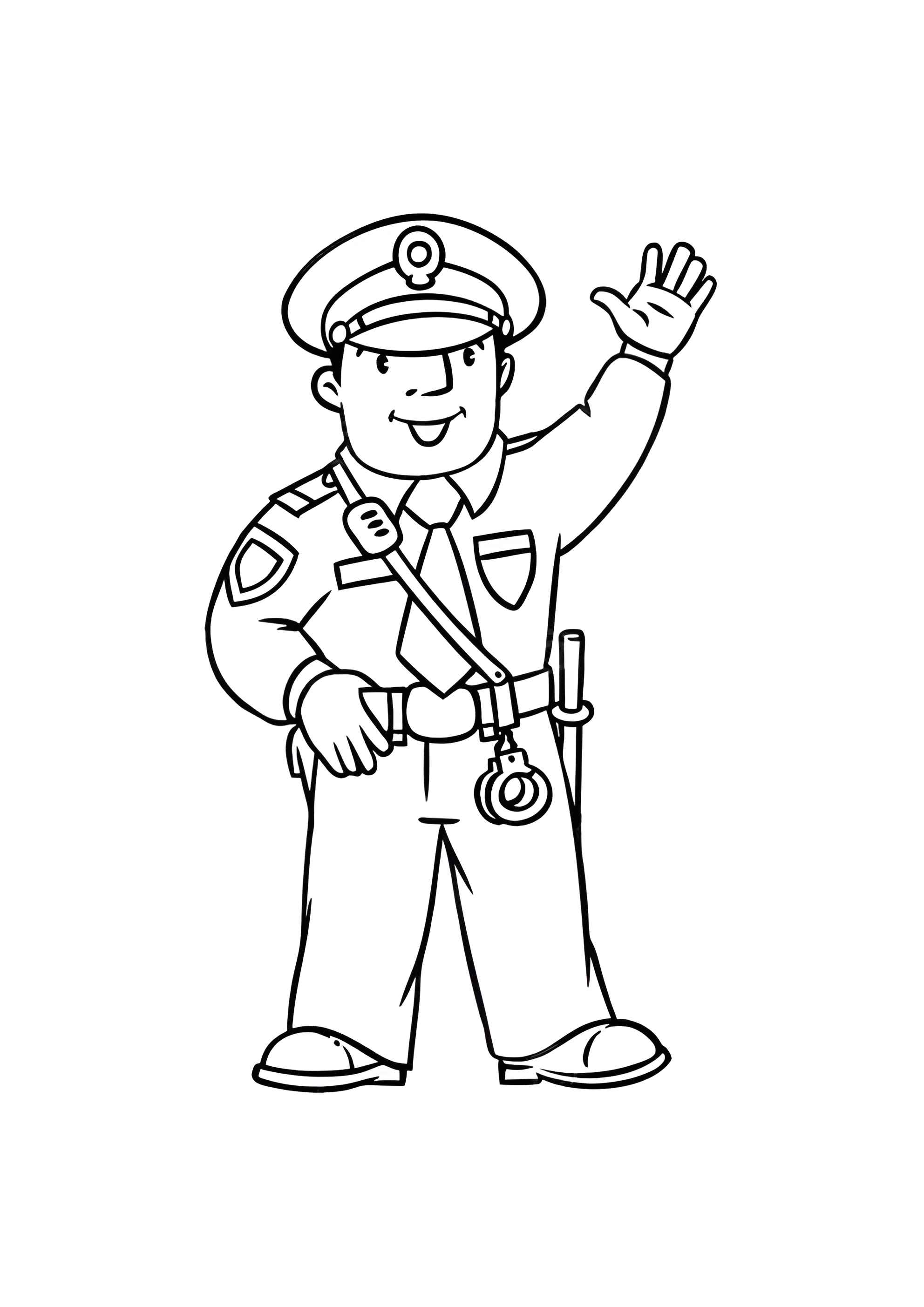 Раскраска Полицейский