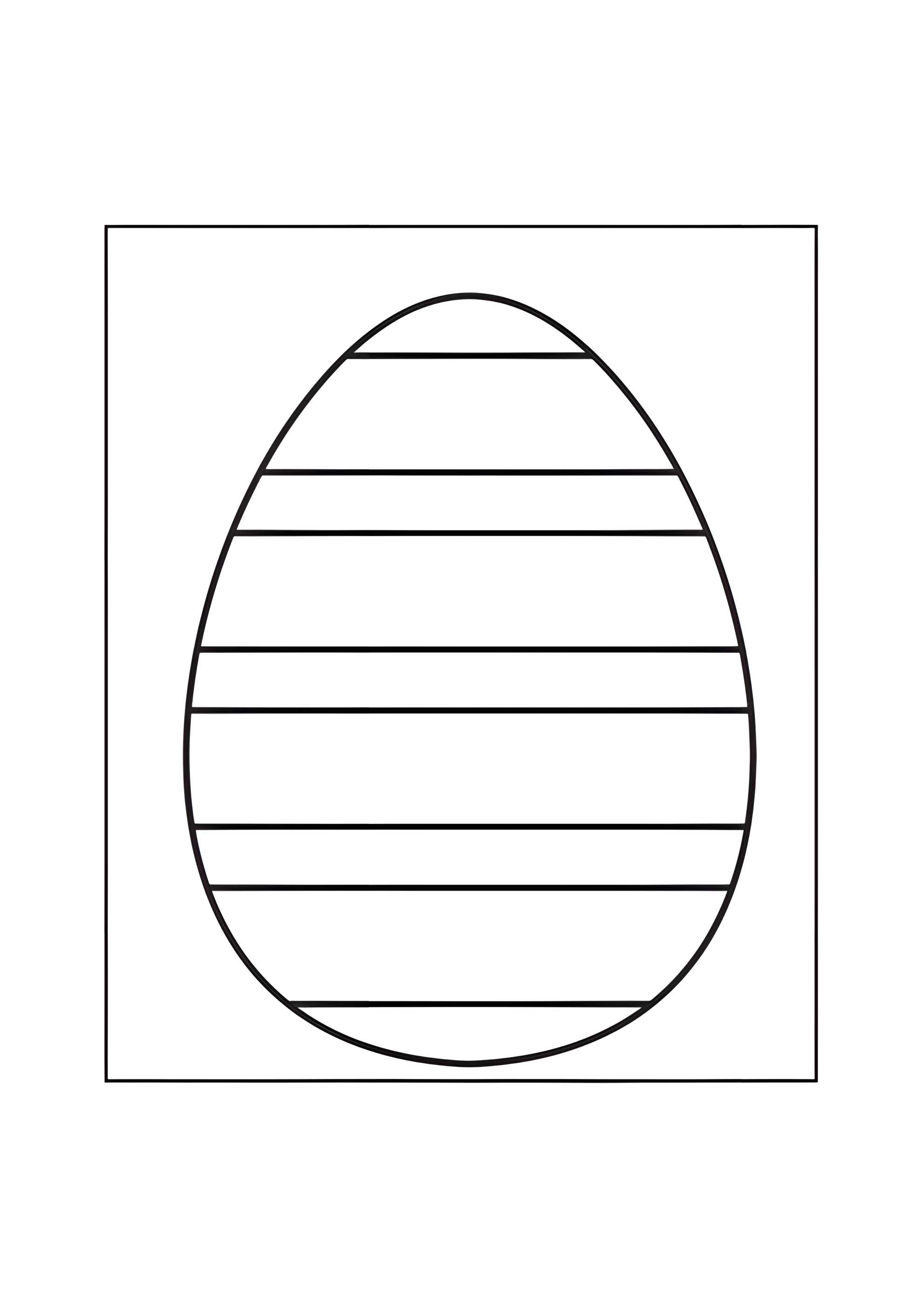 Раскраска Полосатое яйцо