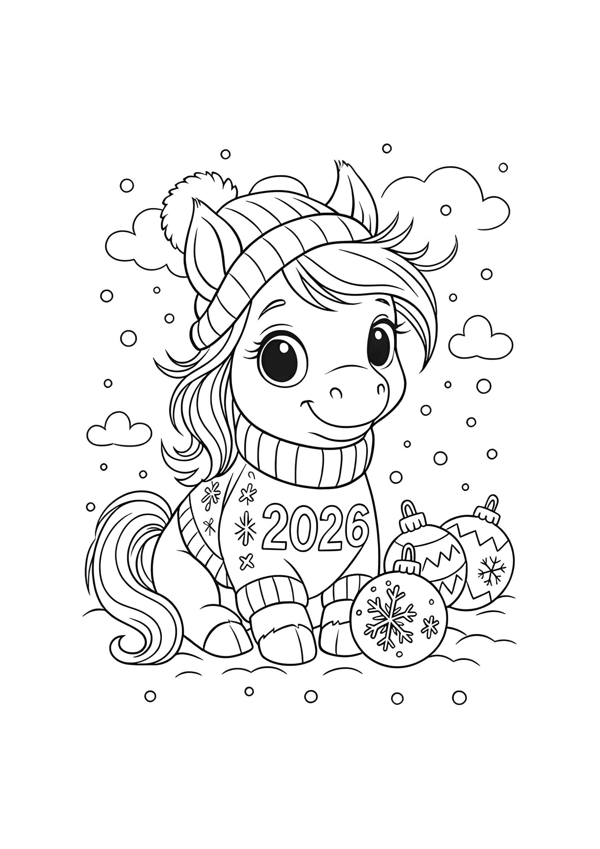 Раскраска Пони 2026