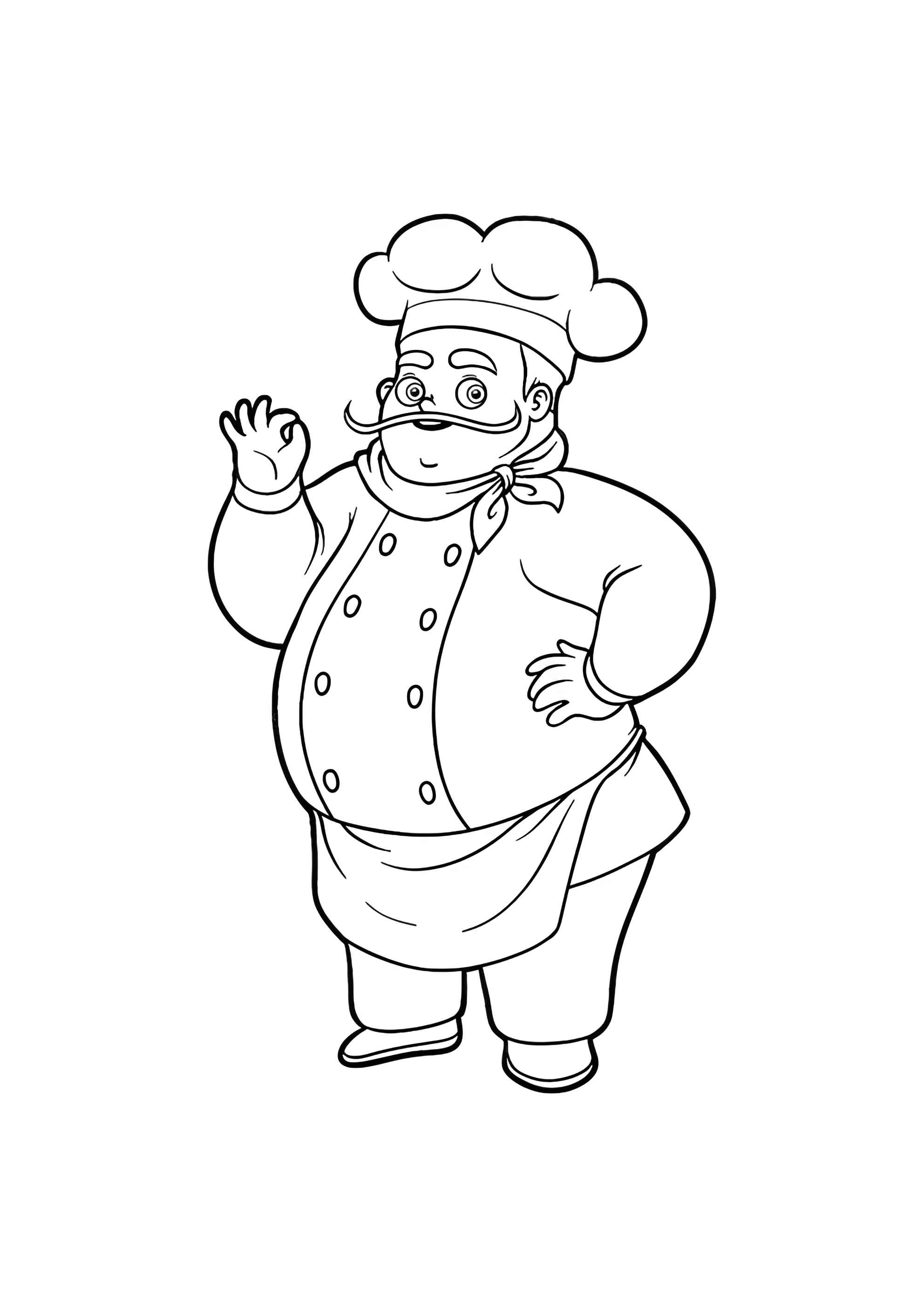 Раскраска Повар