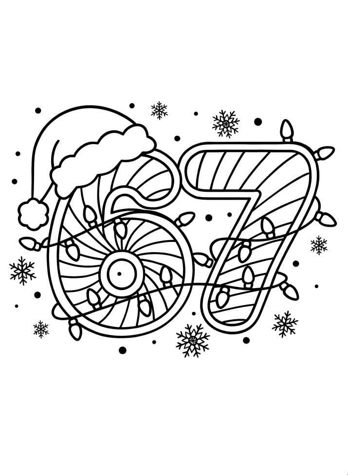 Раскраска Праздничный номер 67