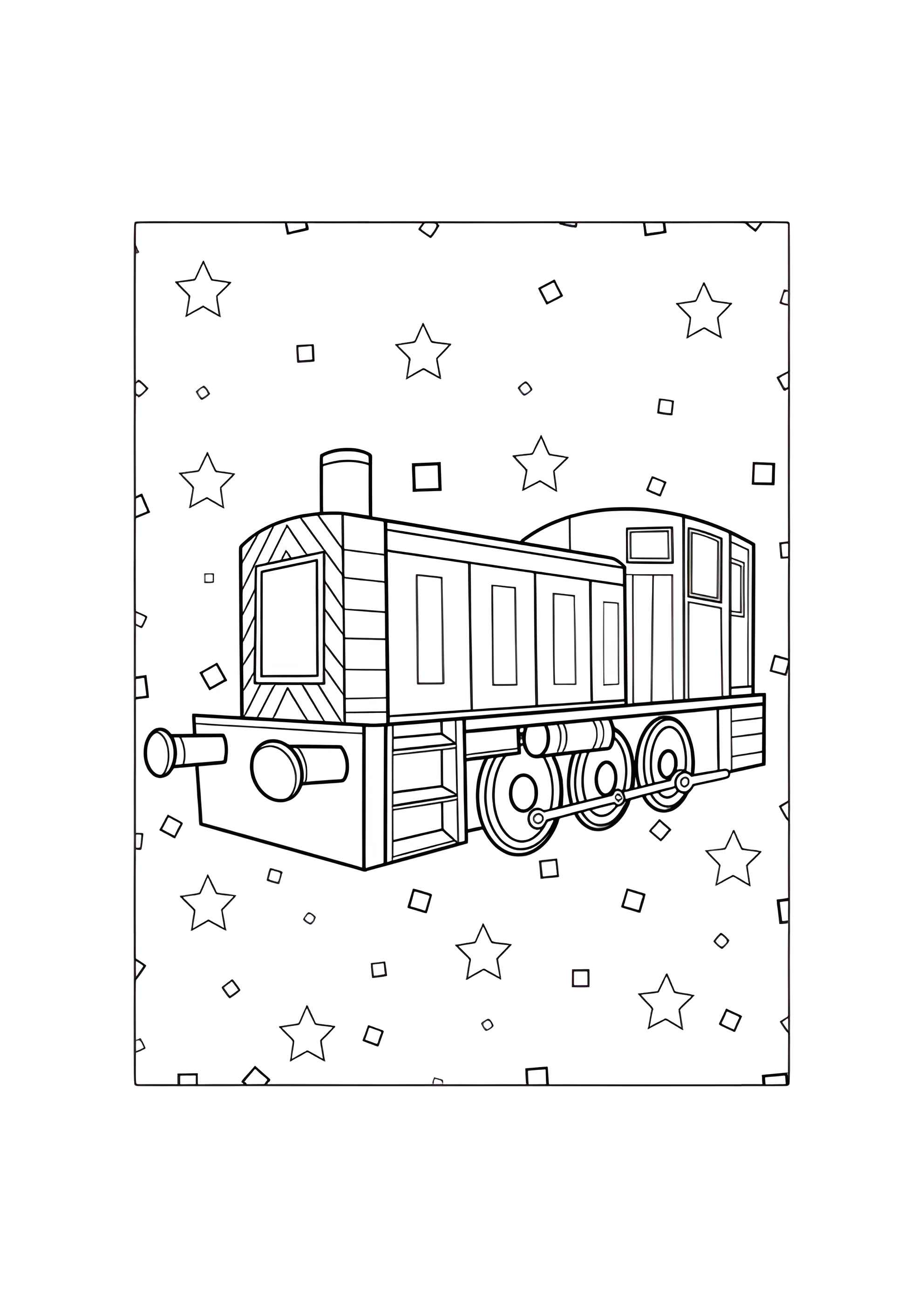 Раскраска Праздничный поезд