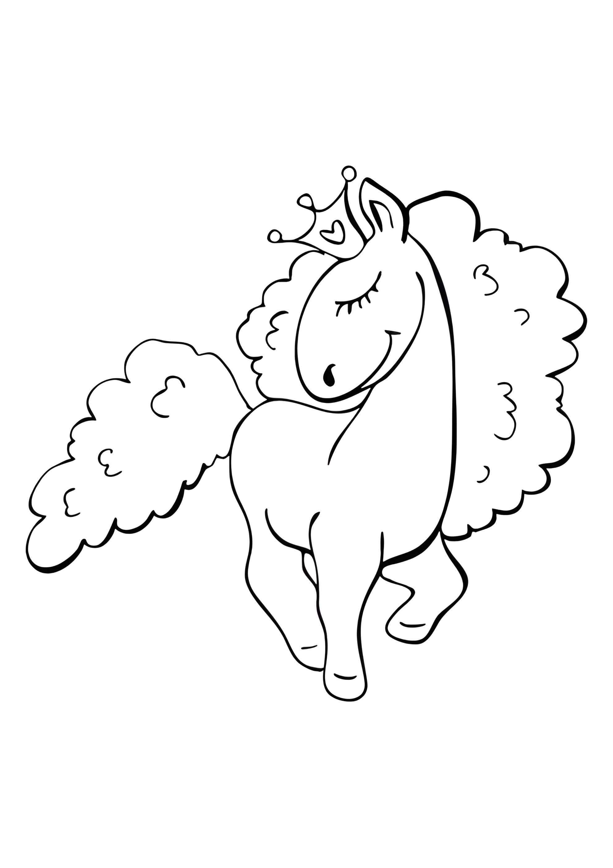 Раскраска Принцесса единорог